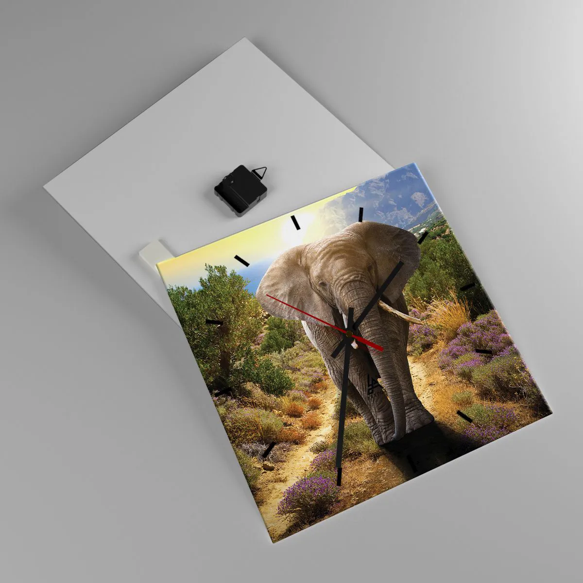 Ceas de perete - Ceas pe sticlă - Iată cum arăta Edenul - 40x40 cm