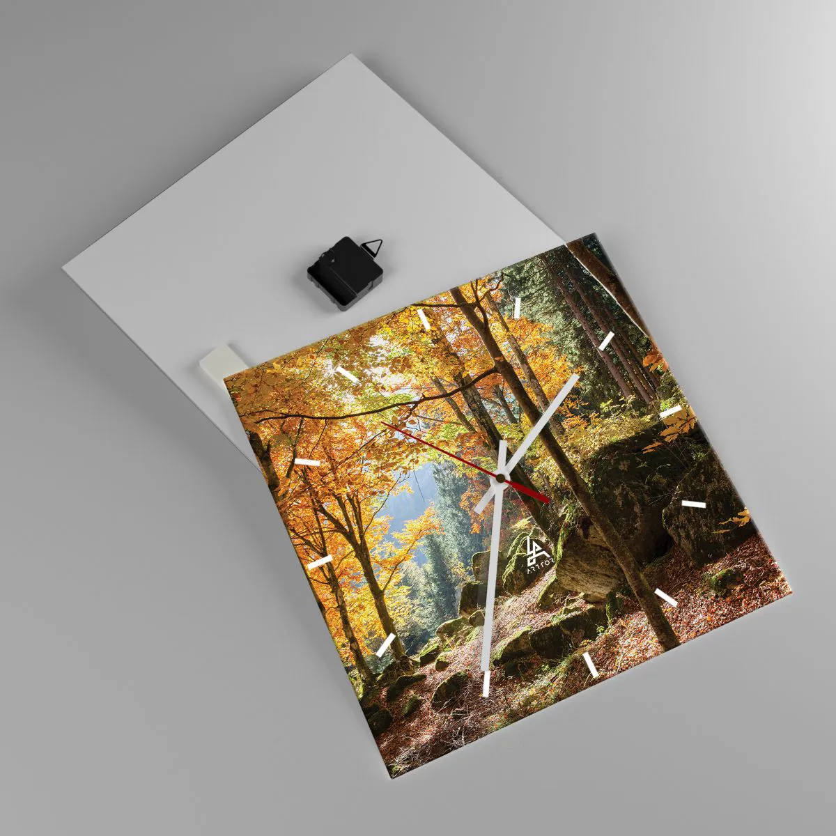 Wanduhr - Glasuhr - Zeit zum Entspannen - 40x40 cm