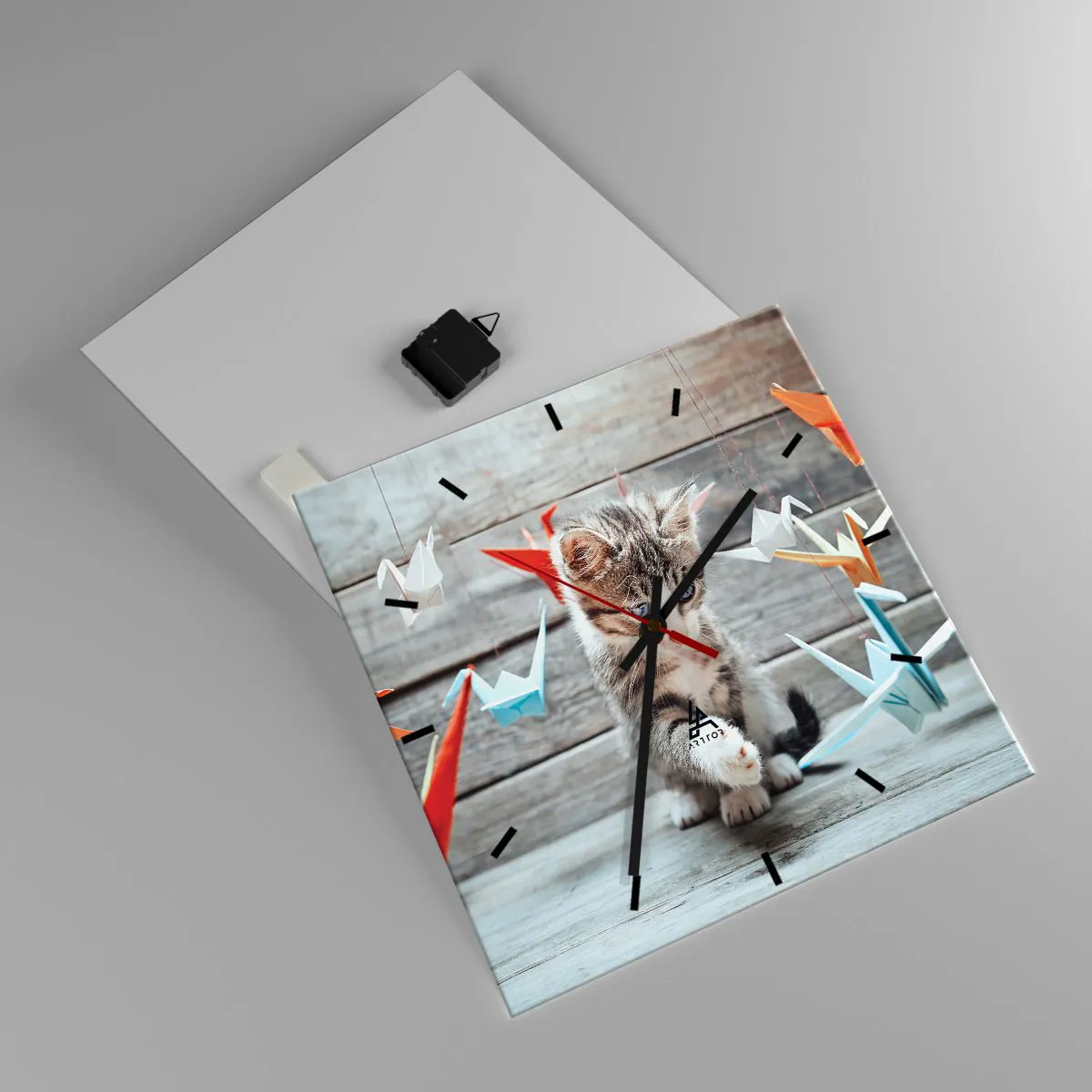 Ceas de perete - Ceas pe sticlă - Prima lecție - 40x40 cm