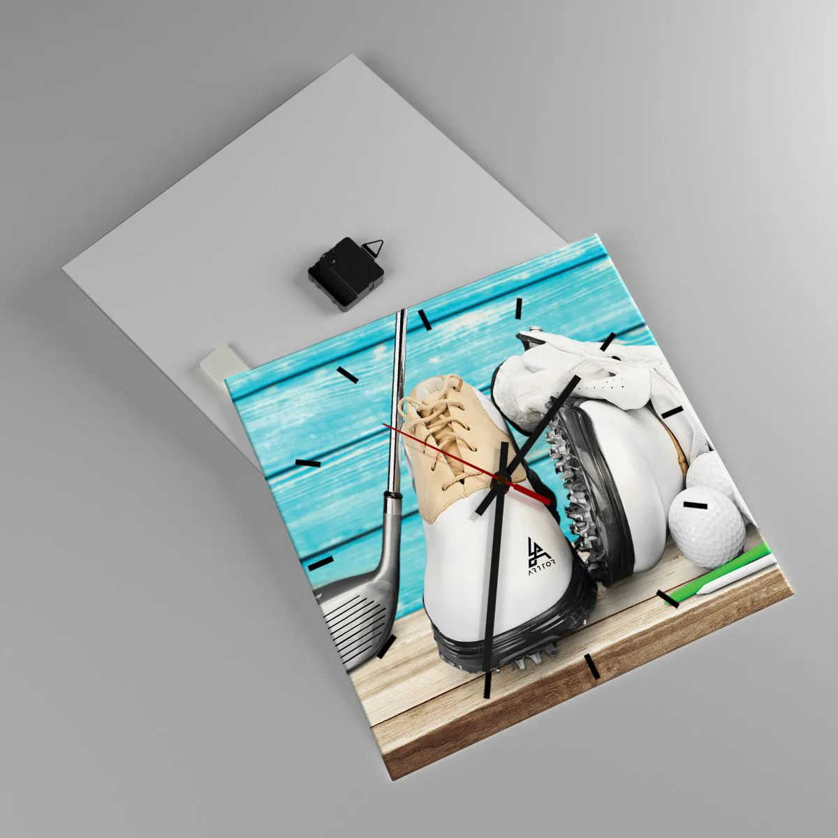 Wanduhr - Glasuhr - Alles ist bereit - 40x40 cm