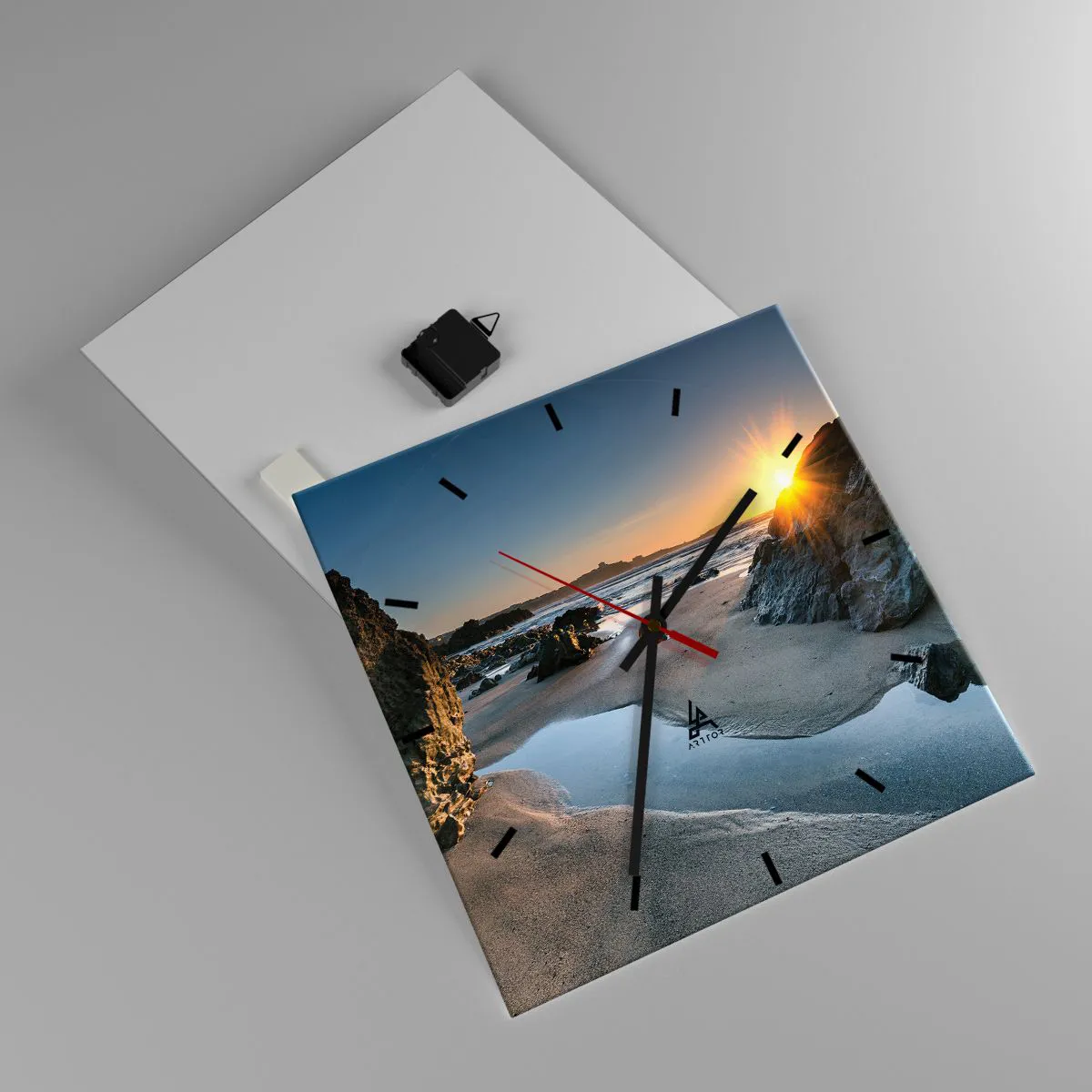 Wanduhr - Glasuhr - Unberührt von menschlicher Hand - 40x40 cm