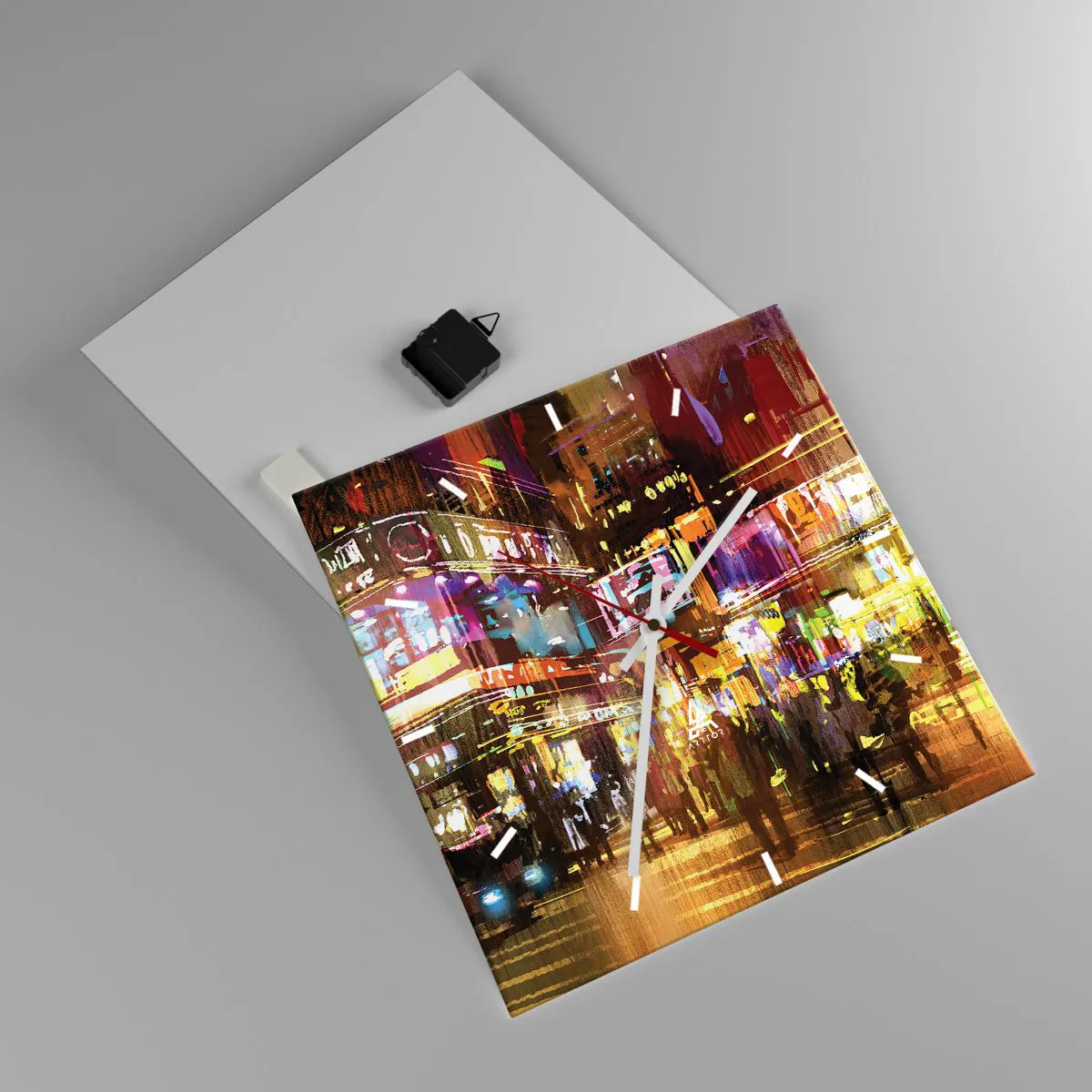 Ceas de perete - Ceas pe sticlă - Într-o mare de lumină - 40x40 cm