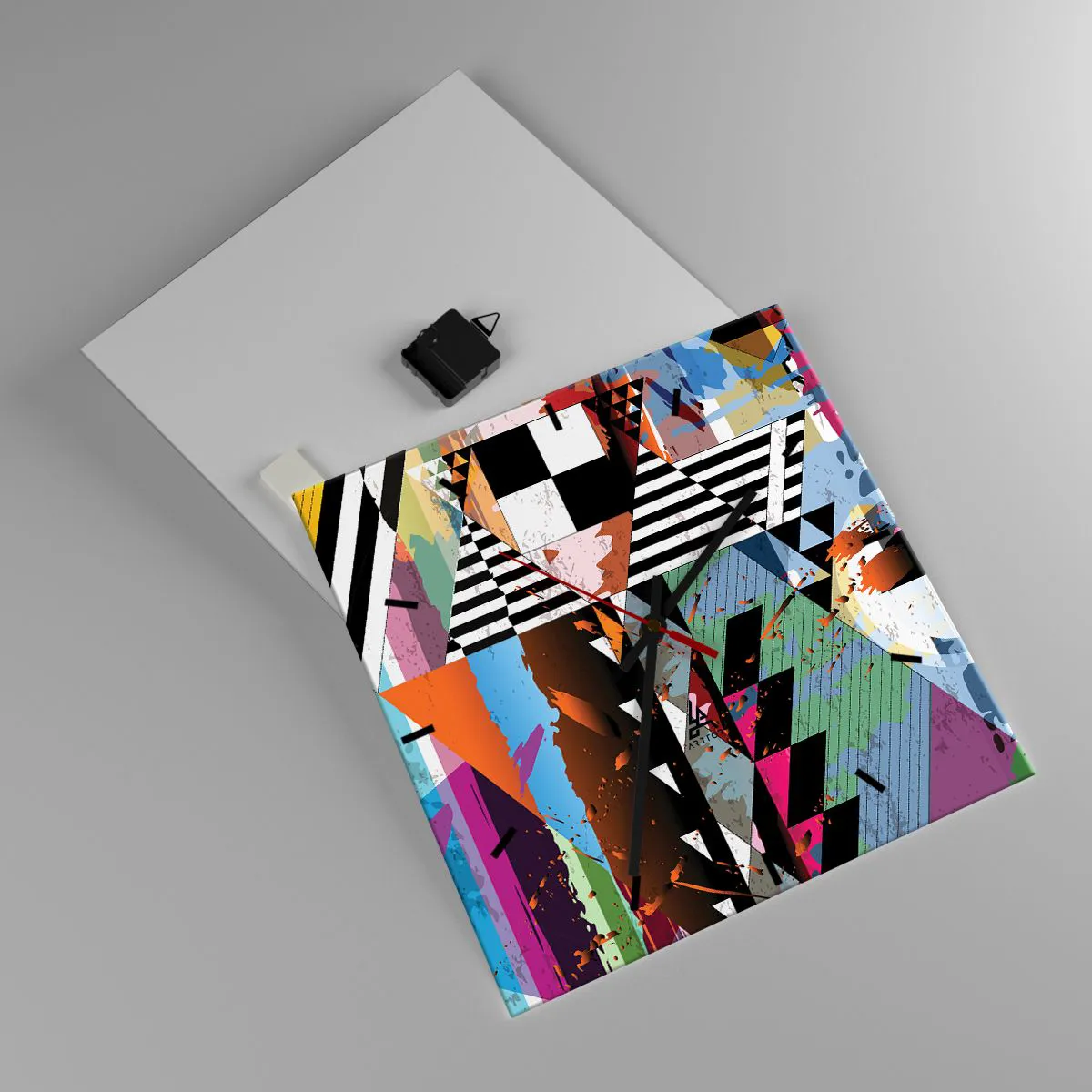 Falióra, Óra - Geometrikus és organikus - 40x40 cm