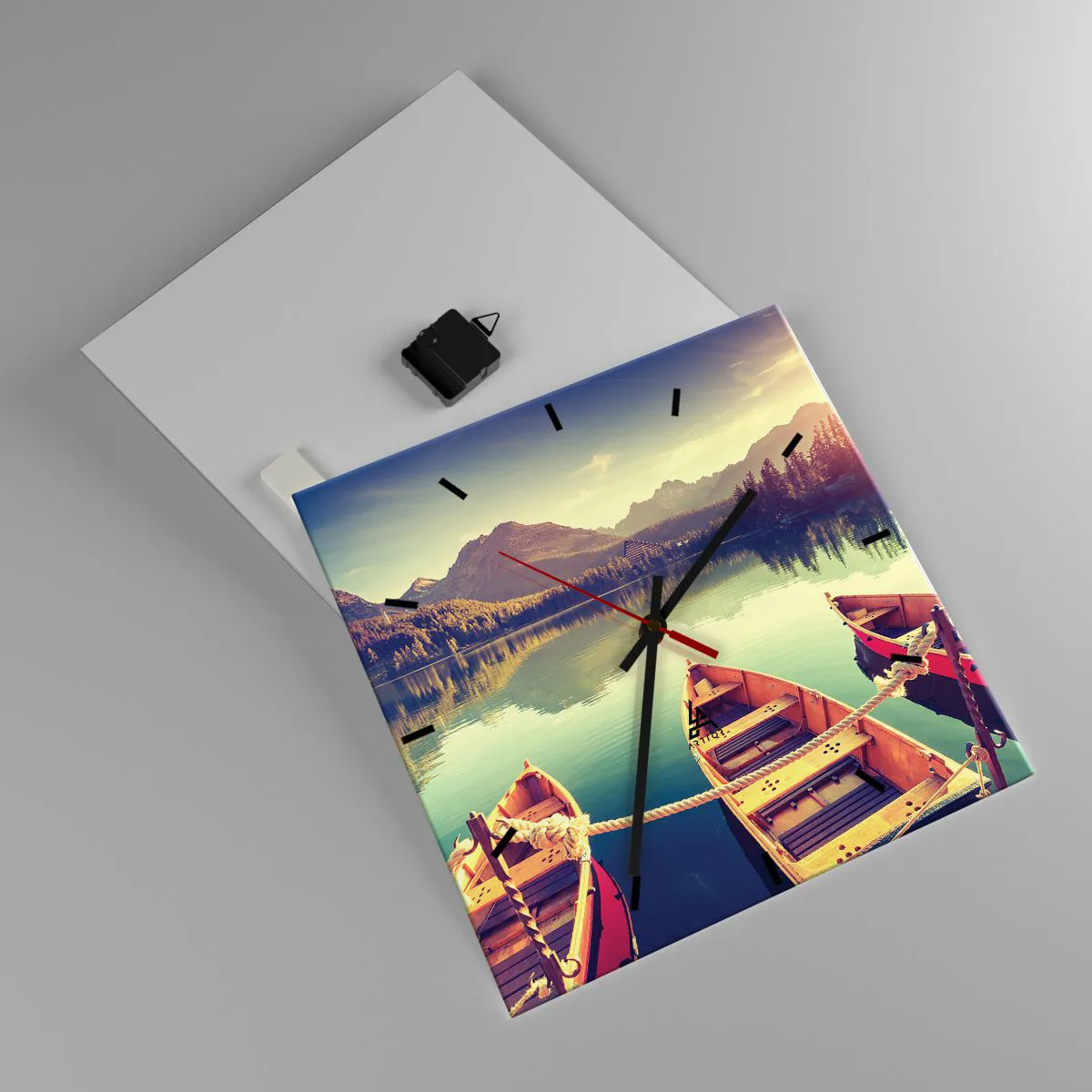 Wanduhr - Glasuhr - Lebe nach ihren Gesetzen - 40x40 cm