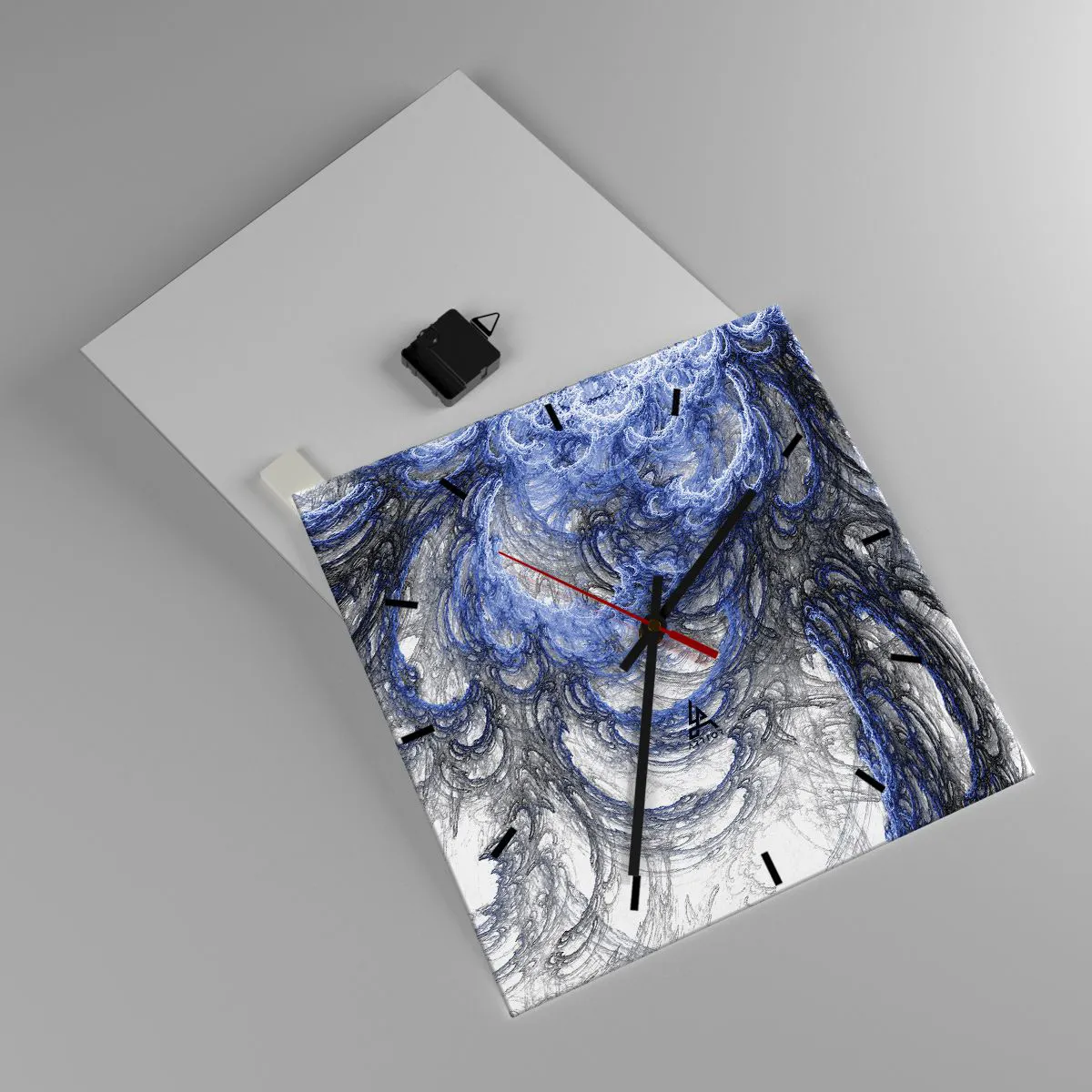 Wanduhr - Glasuhr - Die Geburt einer Welle - 40x40 cm