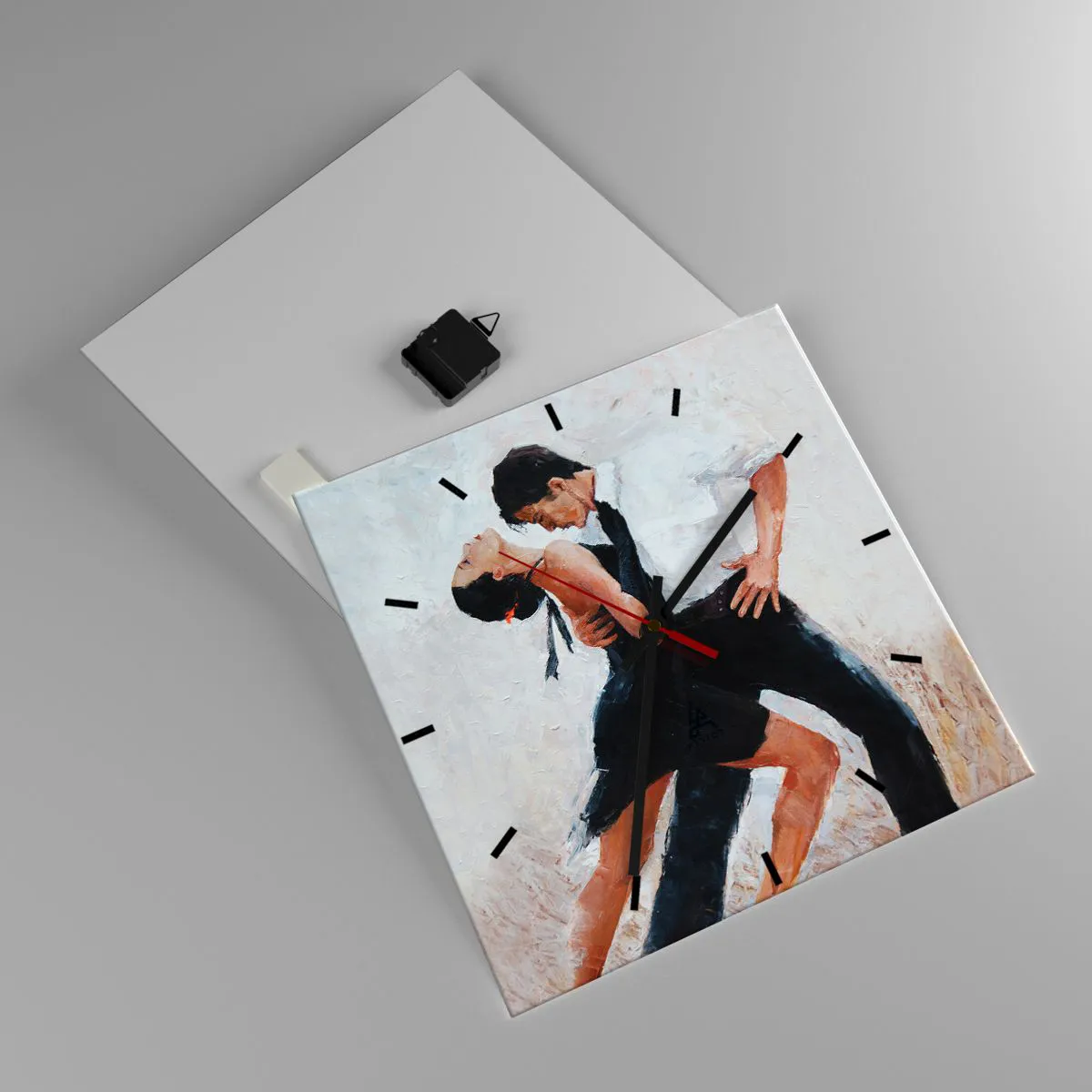 Wanduhr - Glasuhr - Tango meiner Träume und Träume - 40x40 cm