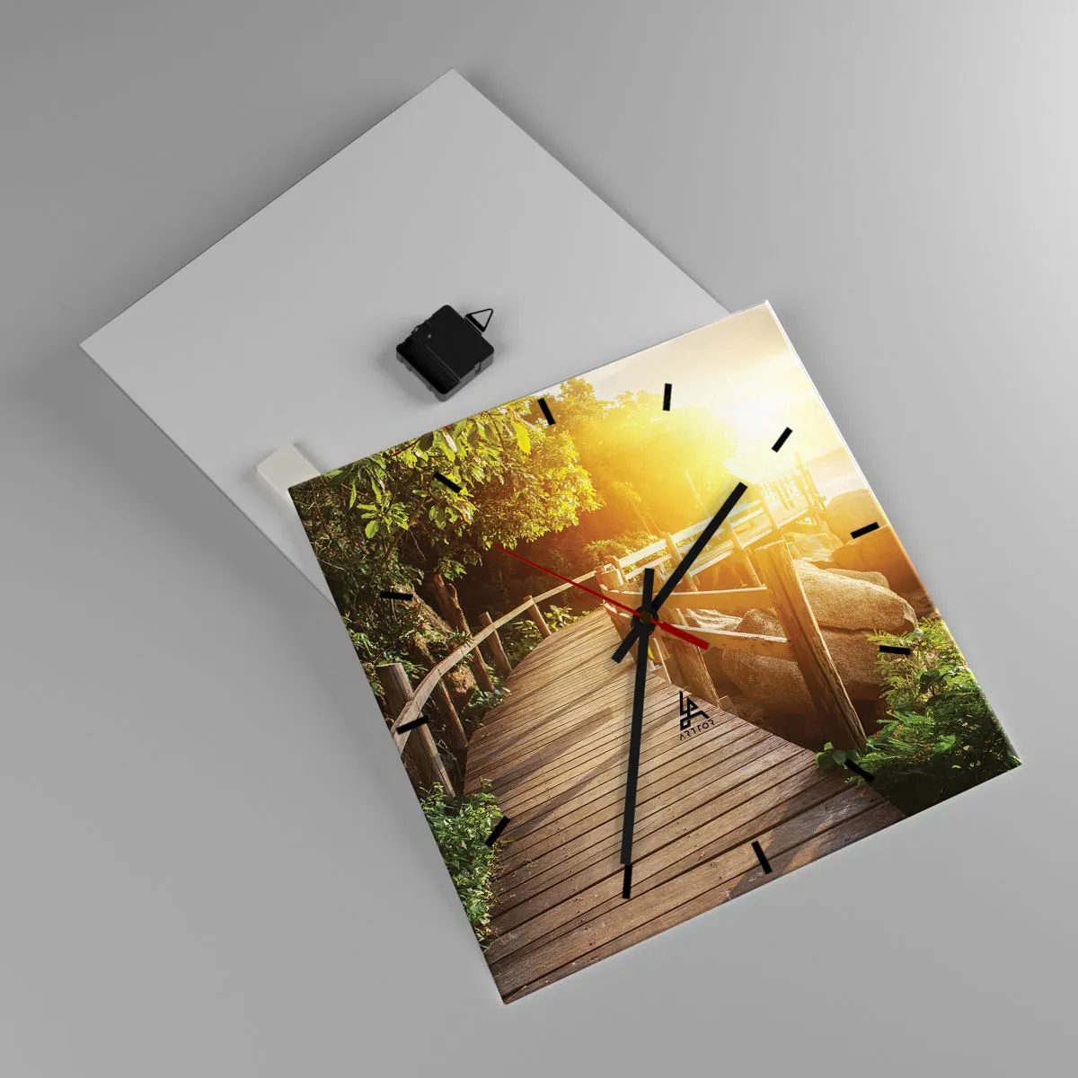 Wanduhr - Glasuhr - Noch eine Wendung, ein weiteres Wunder - 40x40 cm