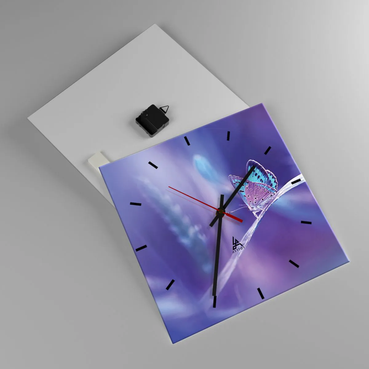 Reloj de pared - Reloj de vidrio - Una joya de la naturaleza - 40x40 cm