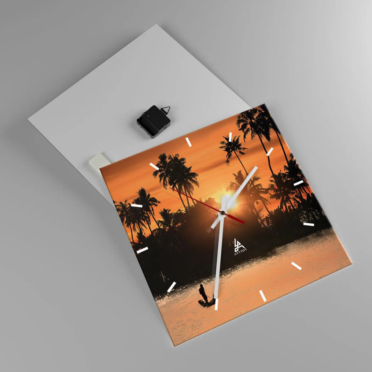 Orologio da parete - Orologio in Vetro - Il tempo del riposo - 40x40 cm