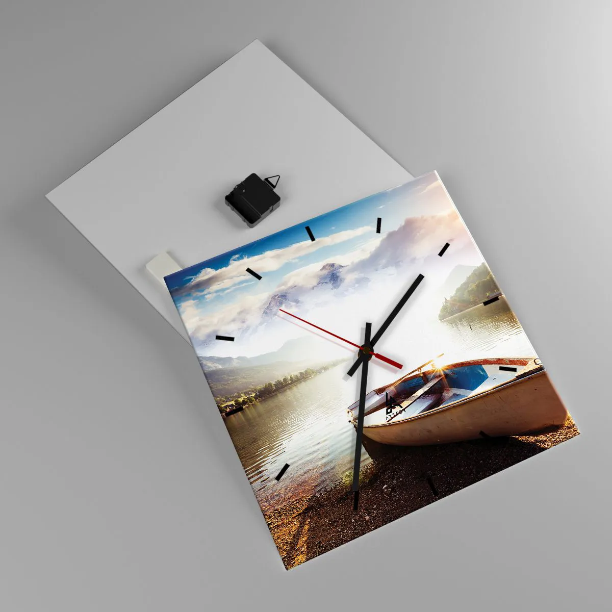 Nástěnné hodiny - U velké a čisté vody - 40x40 cm