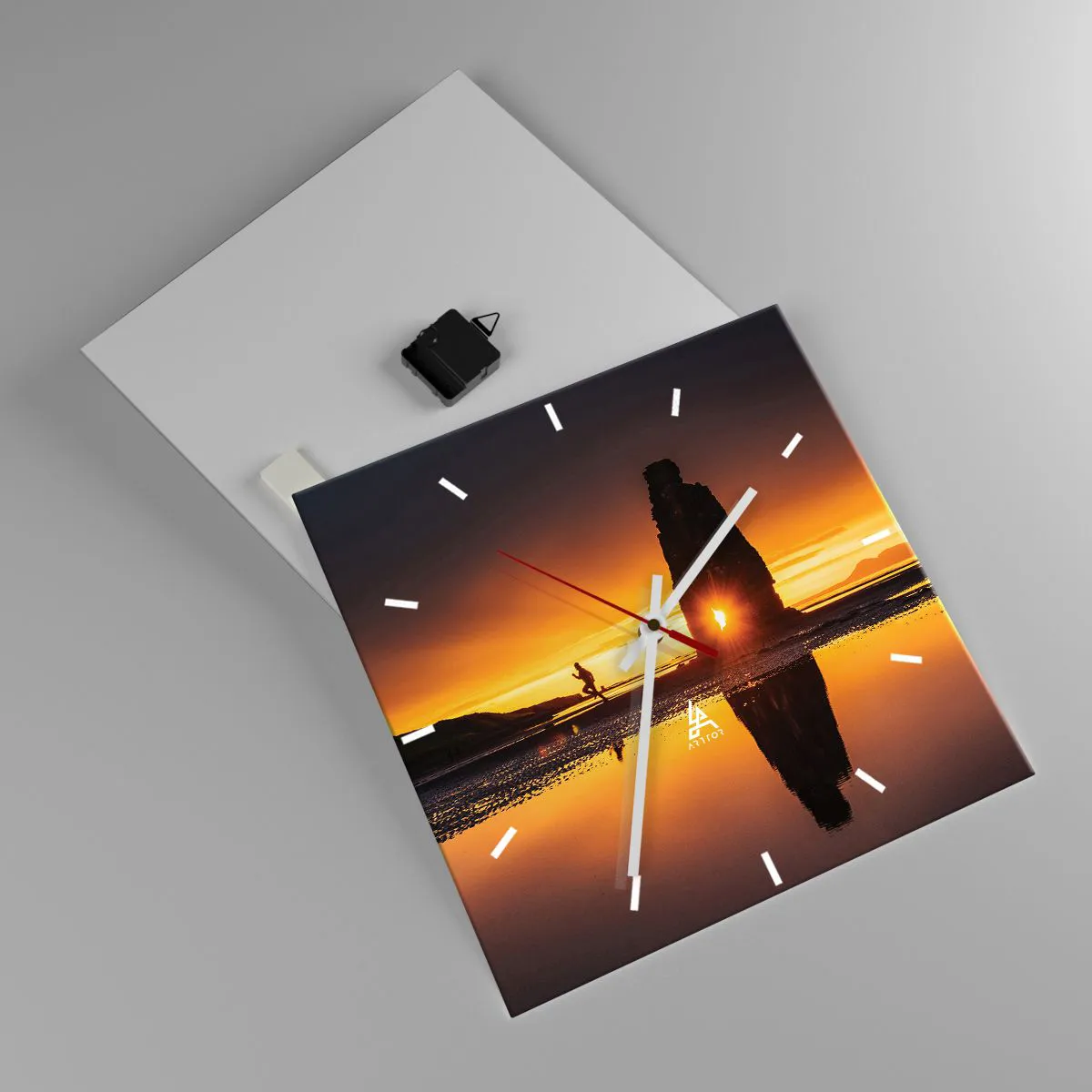 Ceas de perete - Ceas pe sticlă - Doar tu și natura - 40x40 cm