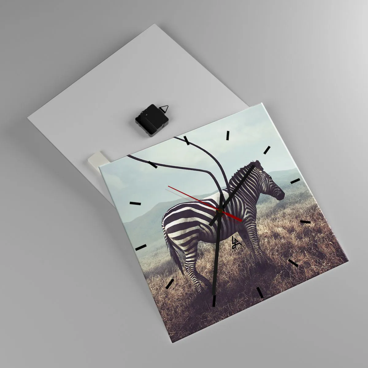 Ceas de perete - Ceas pe sticlă - Atenție! Defecțiune - 40x40 cm