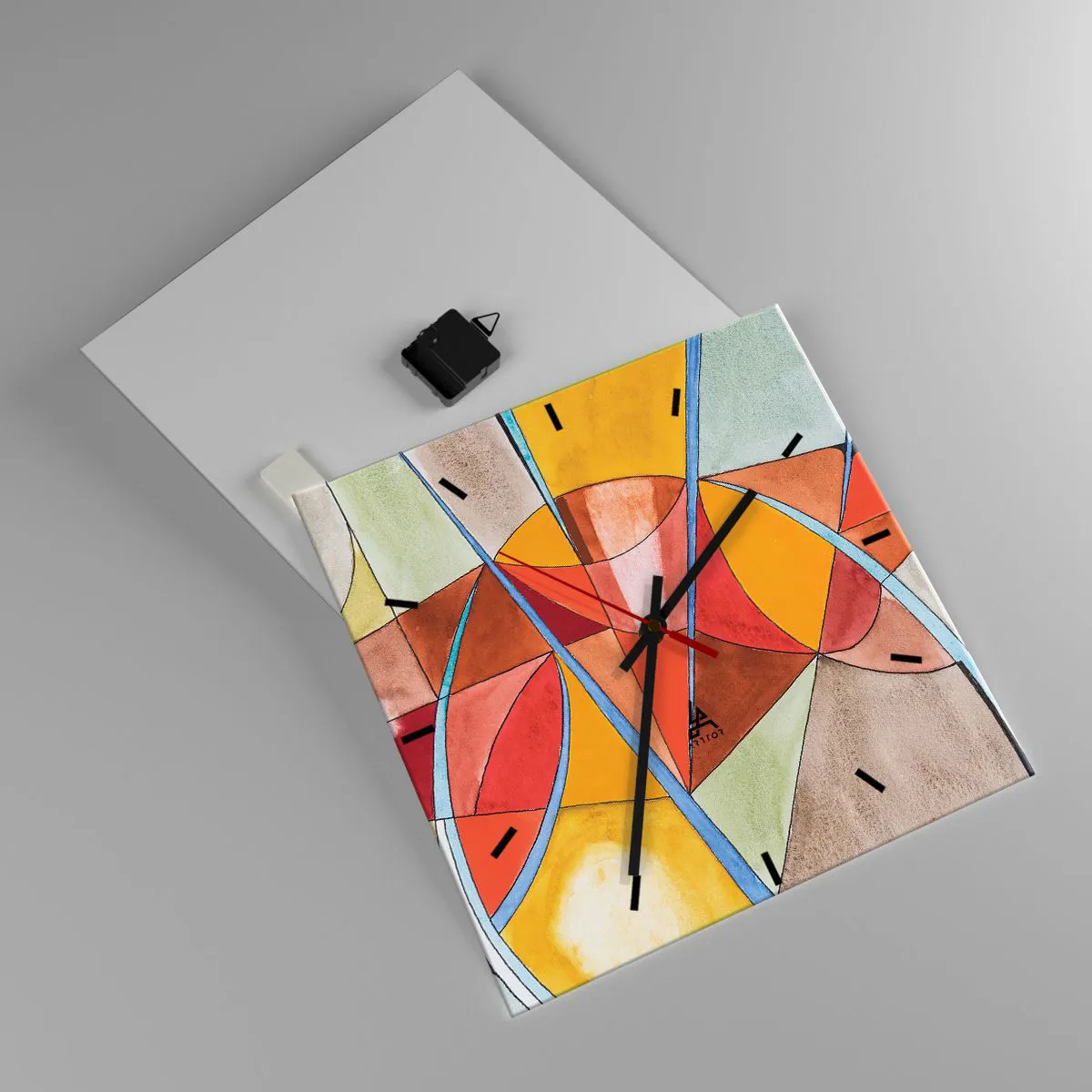 Wanduhr - Glasuhr - Das Karussell, das Traumkarussell - 40x40 cm