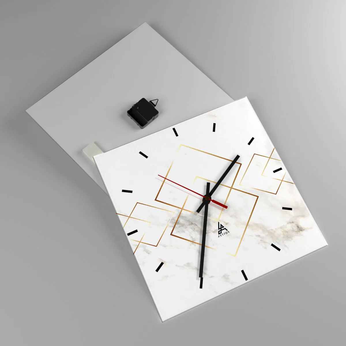 Relógio de parede - Relógio em vidro - Vista ao infinito - 40x40 cm