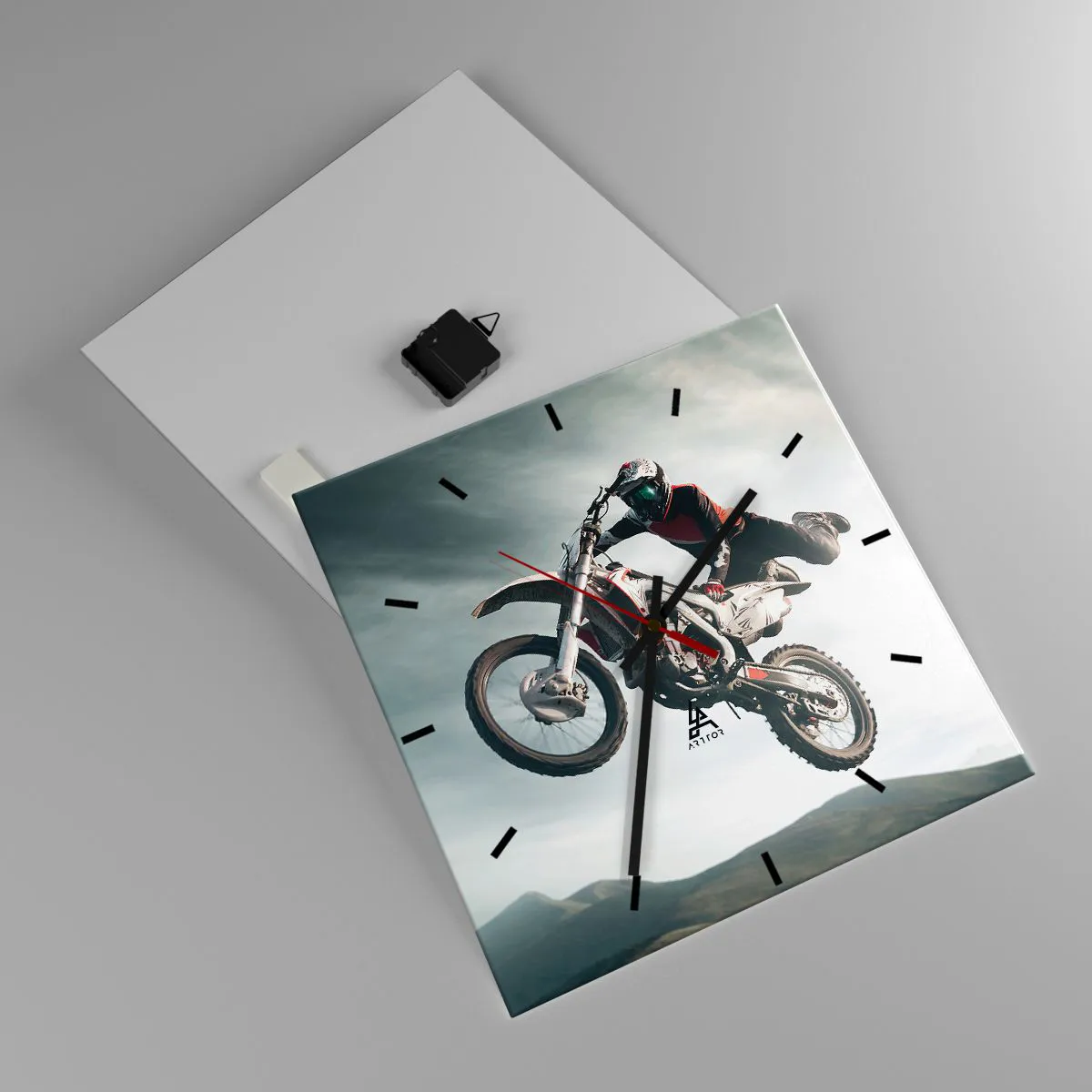 Ceas de perete - Ceas pe sticlă - Nu există distracție fără risc - 40x40 cm