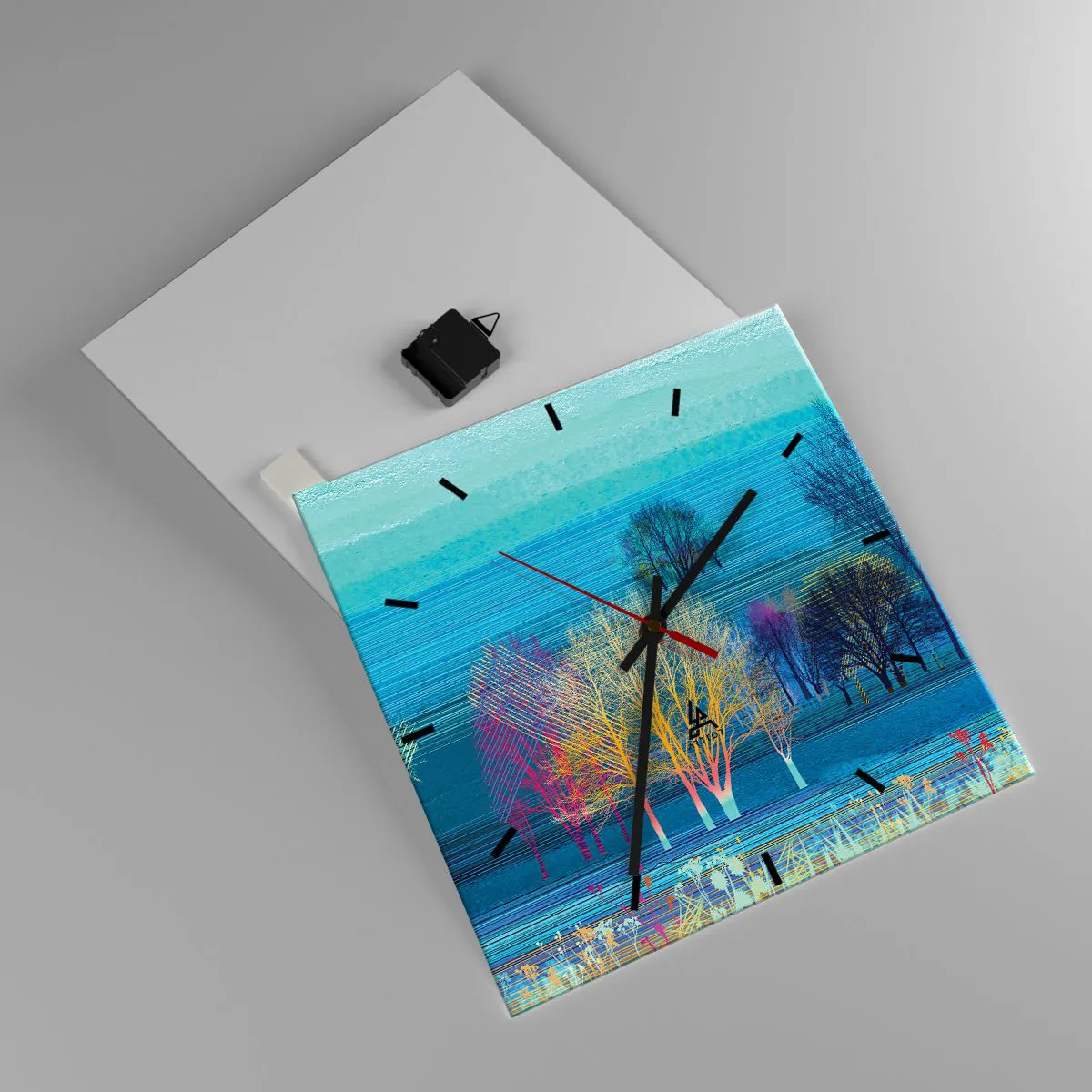 Nástěnné hodiny - Fantastická krajina - 40x40 cm