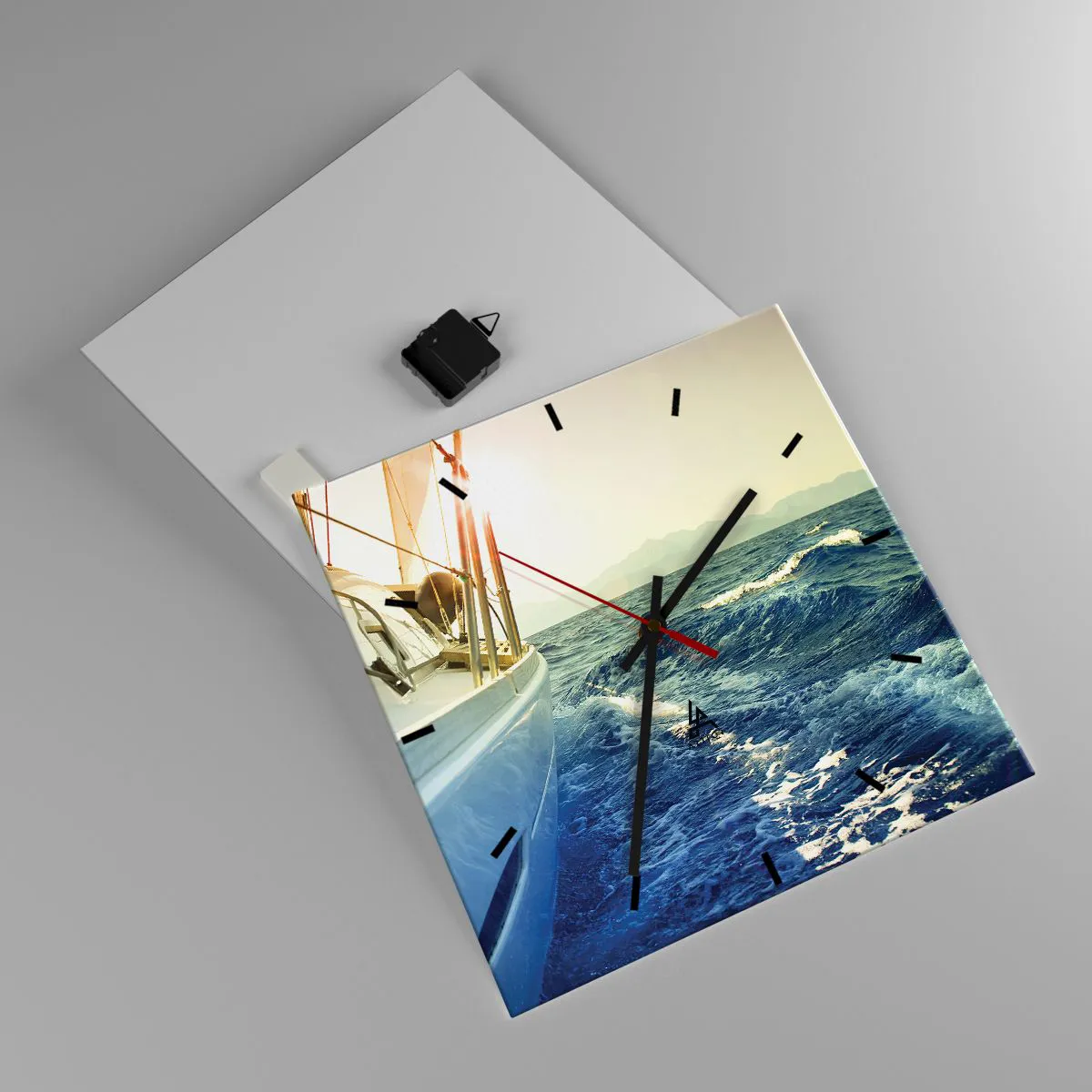 Ceas de perete - Ceas pe sticlă - După aventură - 40x40 cm