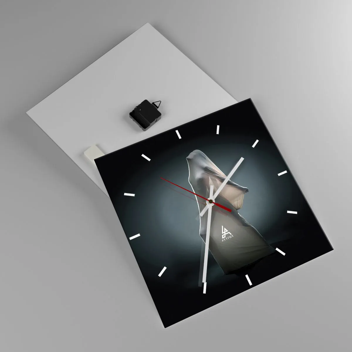 Relógio de parede - Relógio em vidro - Desejos ocultos - 40x40 cm