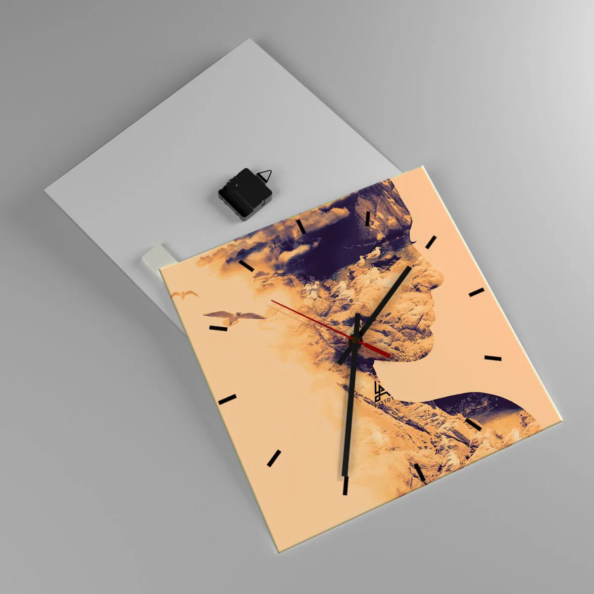 Zegar ścienny - Piękna z natury - 40x40 cm