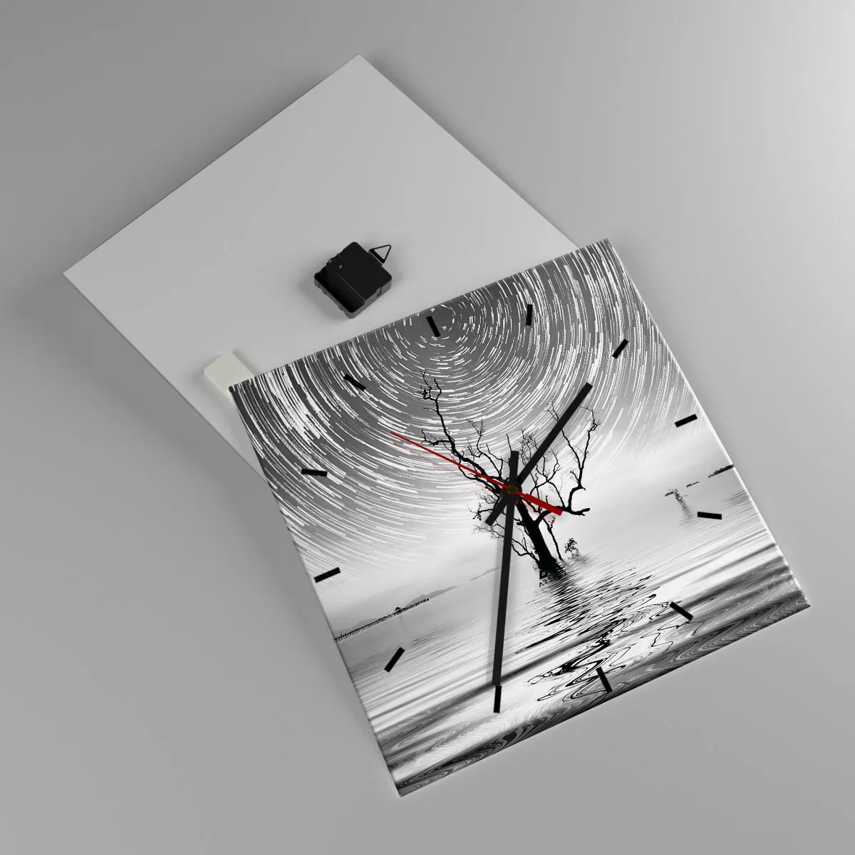 Ceas de perete - Ceas pe sticlă - O simfonie a naturii - 40x40 cm