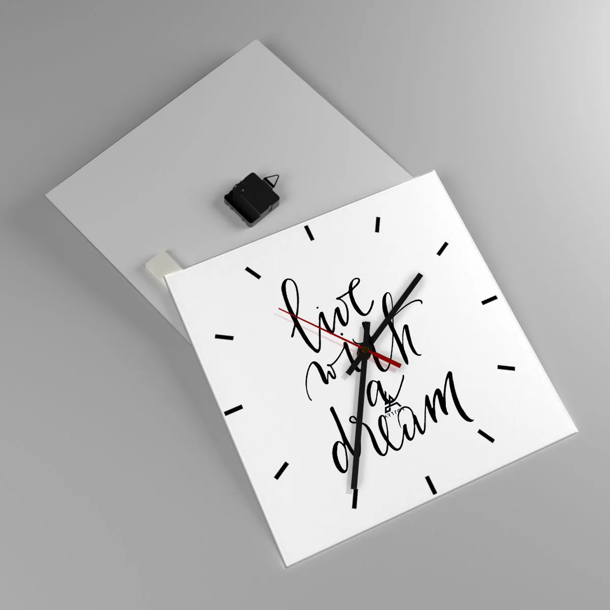 Ceas de perete - Ceas pe sticlă - Of course - 40x40 cm