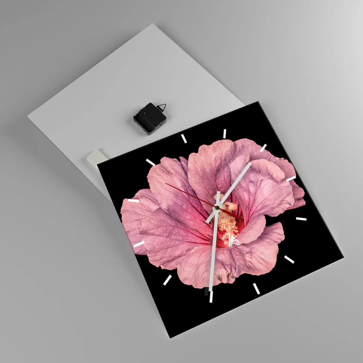 Relógio de parede - Relógio em vidro - Direto para o coração - 40x40 cm