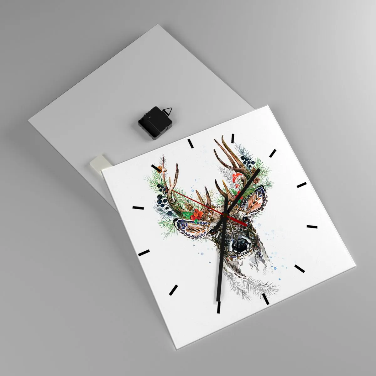 Wandklok - Klok - In een feestelijk gewaad - 40x40 cm