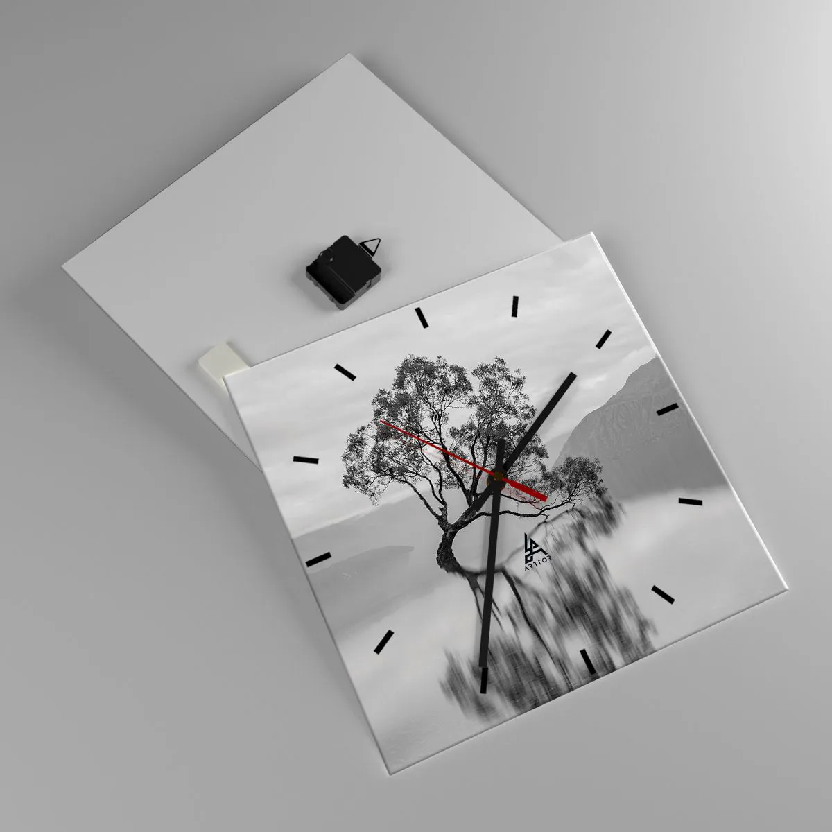 Wanduhr - Glasuhr - Es gibt so ein Land - 40x40 cm