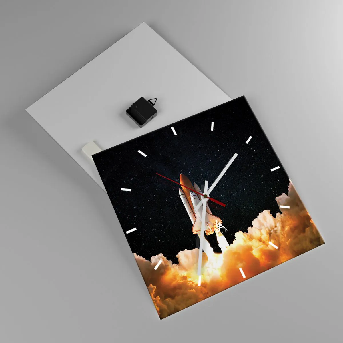 Ceas de perete - Ceas pe sticlă - Ad astra! - 40x40 cm