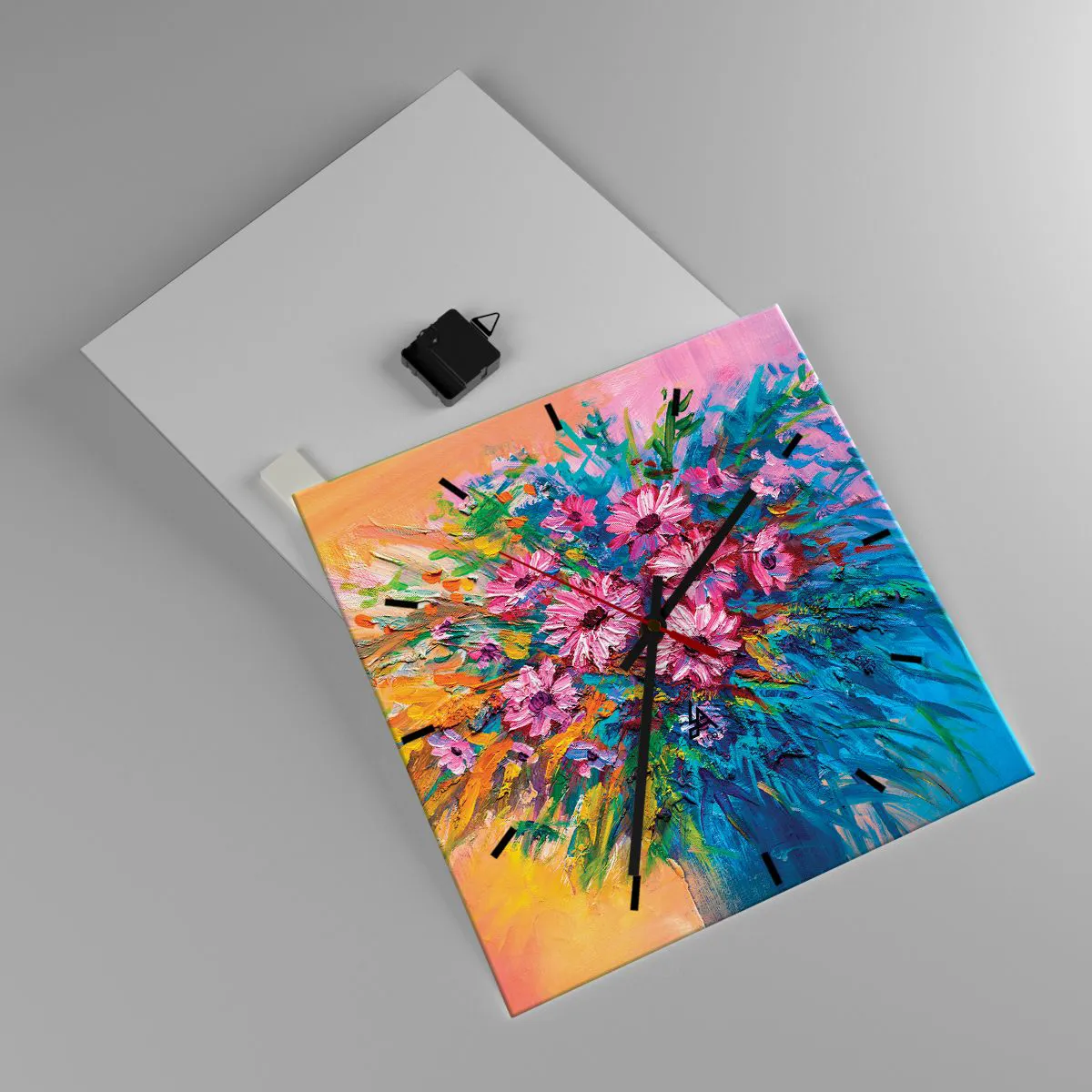 Wall clock - Clock on glass - Energy of Life - 40x40 cm