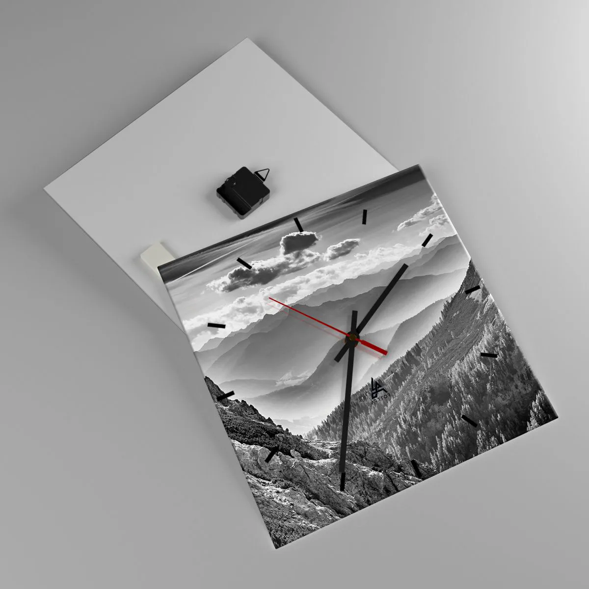 Ceas de perete - Ceas pe sticlă - Dincolo de orizont - 40x40 cm