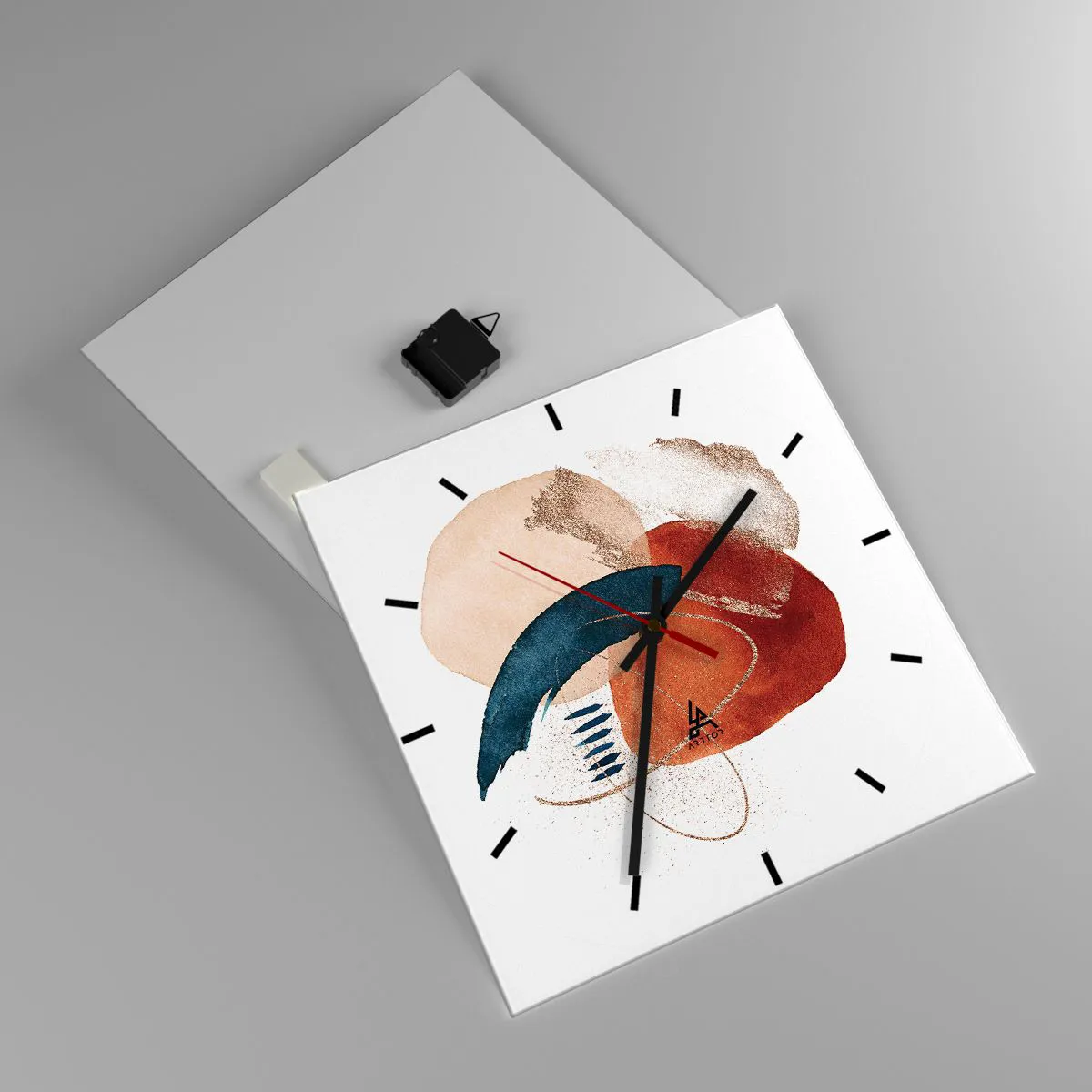 Falióra, Óra - Ovális kompozíció - 40x40 cm