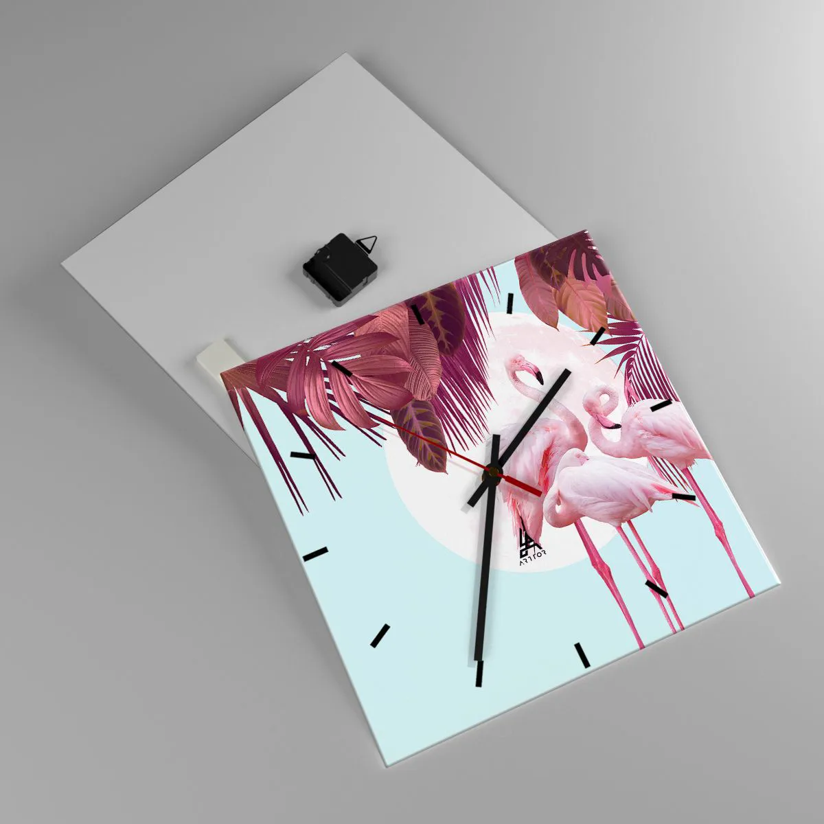 Nástenné hodiny - Tri vtáčie grácie - 40x40 cm