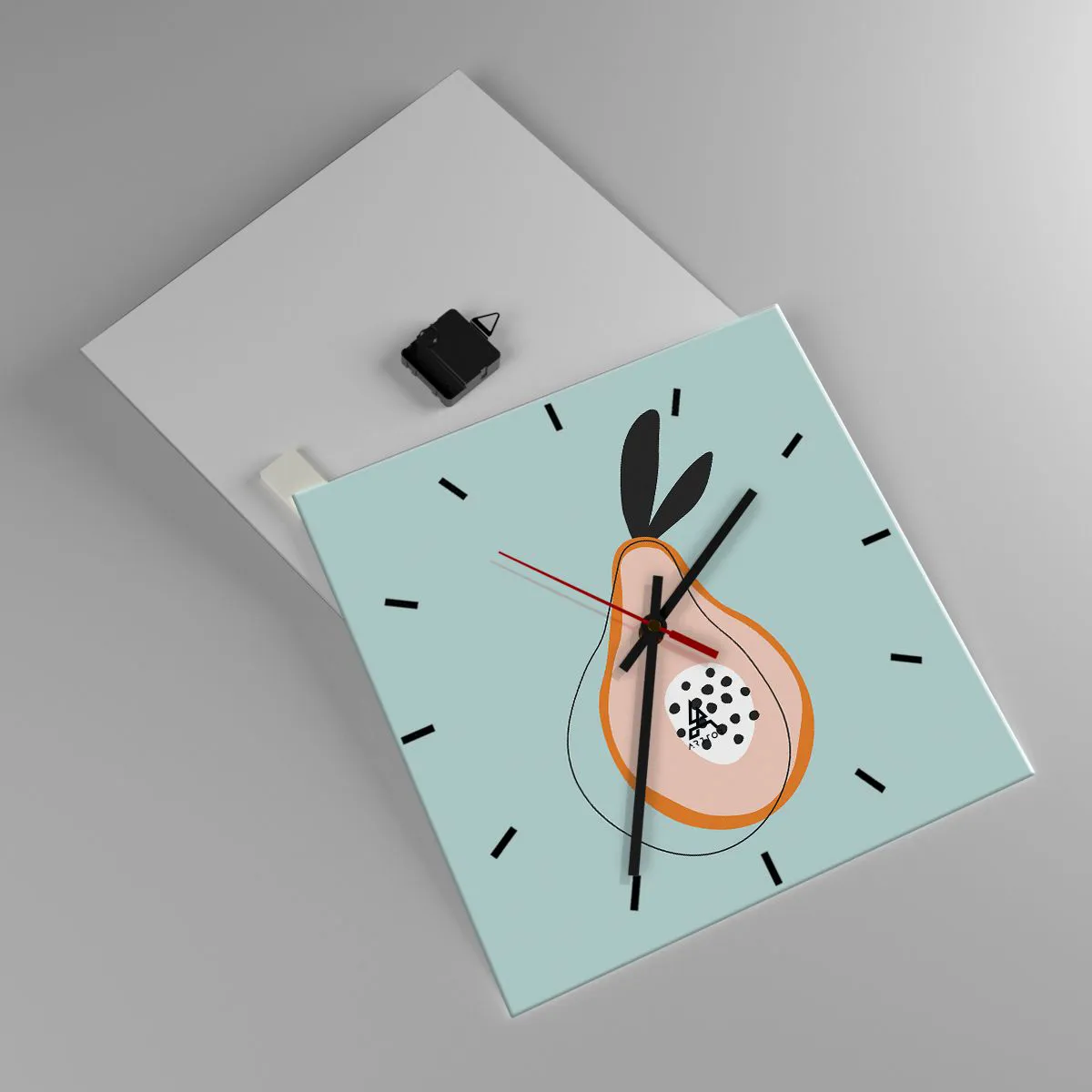 Ceas de perete - Ceas pe sticlă - Pătrunzând în natura lucrurilor - 40x40 cm