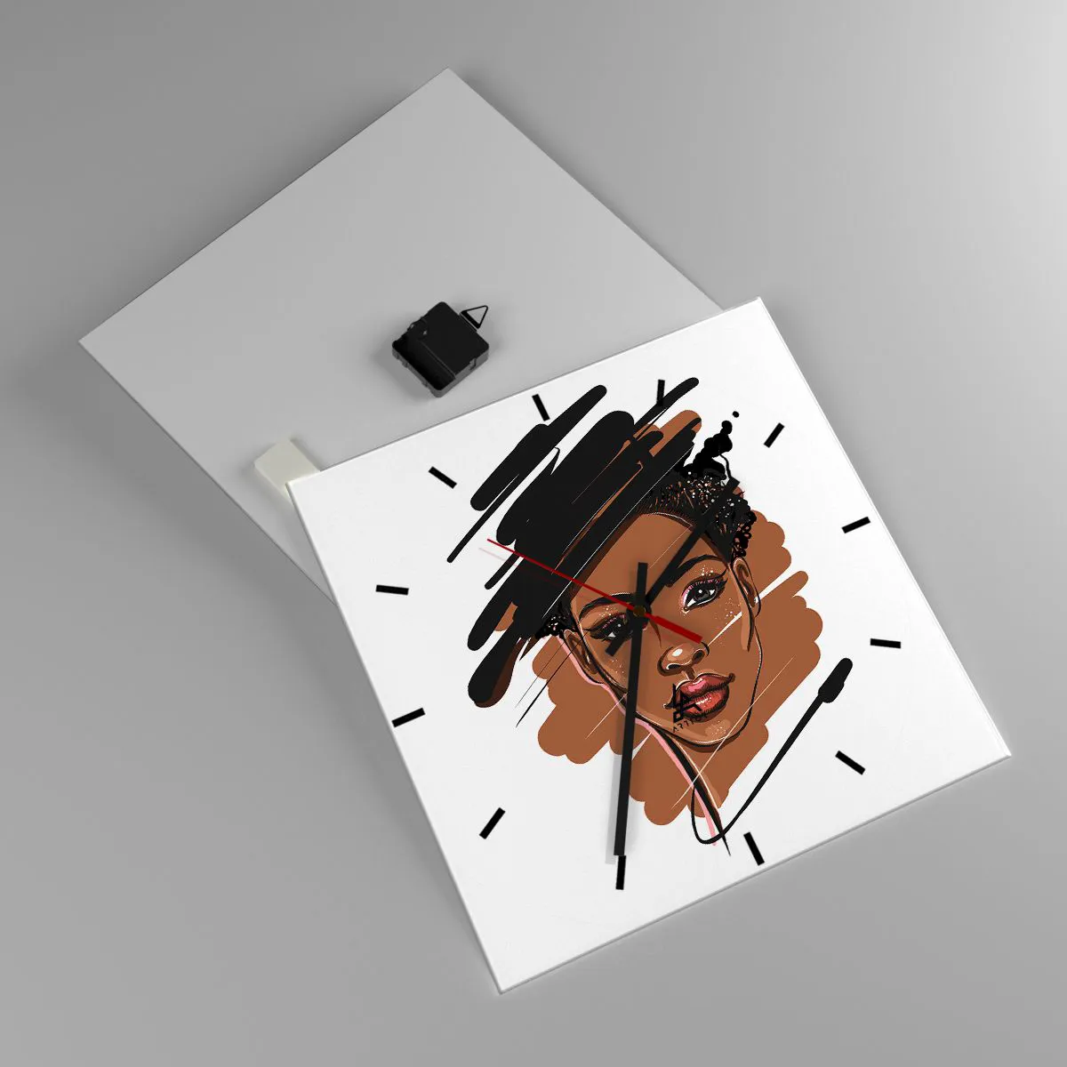 Wanduhr - Glasuhr - Süß wie Schokolade - 40x40 cm