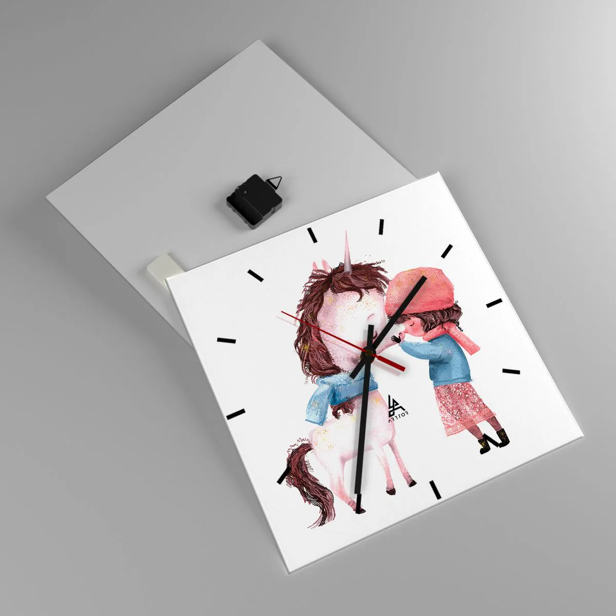 Reloj de pared - Reloj de vidrio - Un cuento de invierno - 40x40 cm