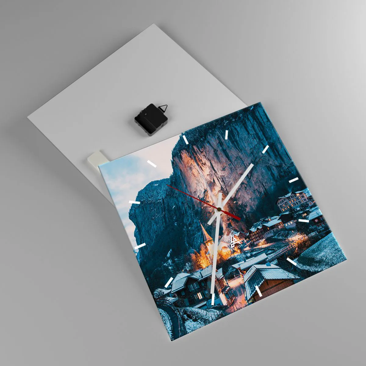 Nástenné hodiny - Svetlý duch zimy - 40x40 cm