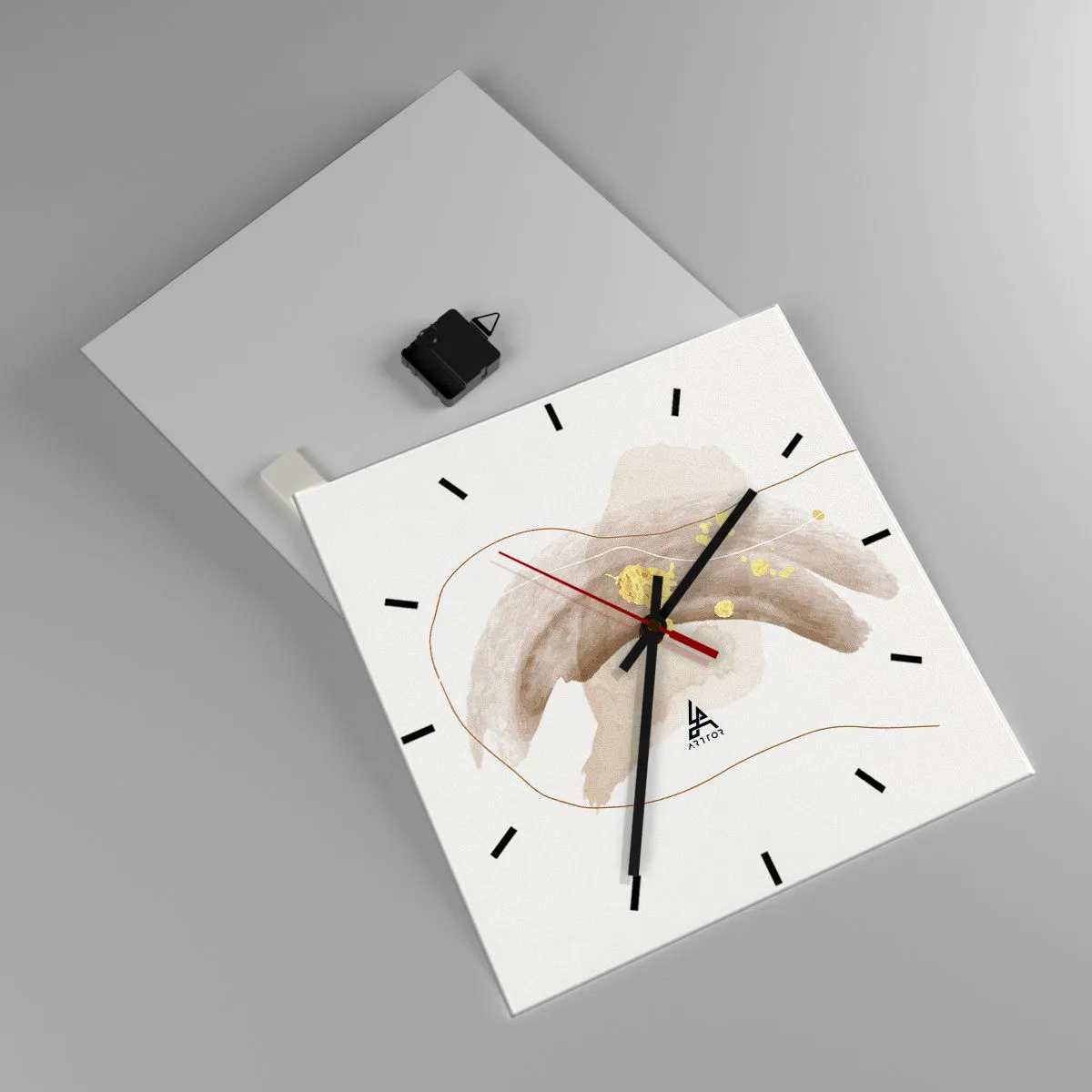 Relógio de parede - Relógio em vidro - Encontrado no espaço - 40x40 cm