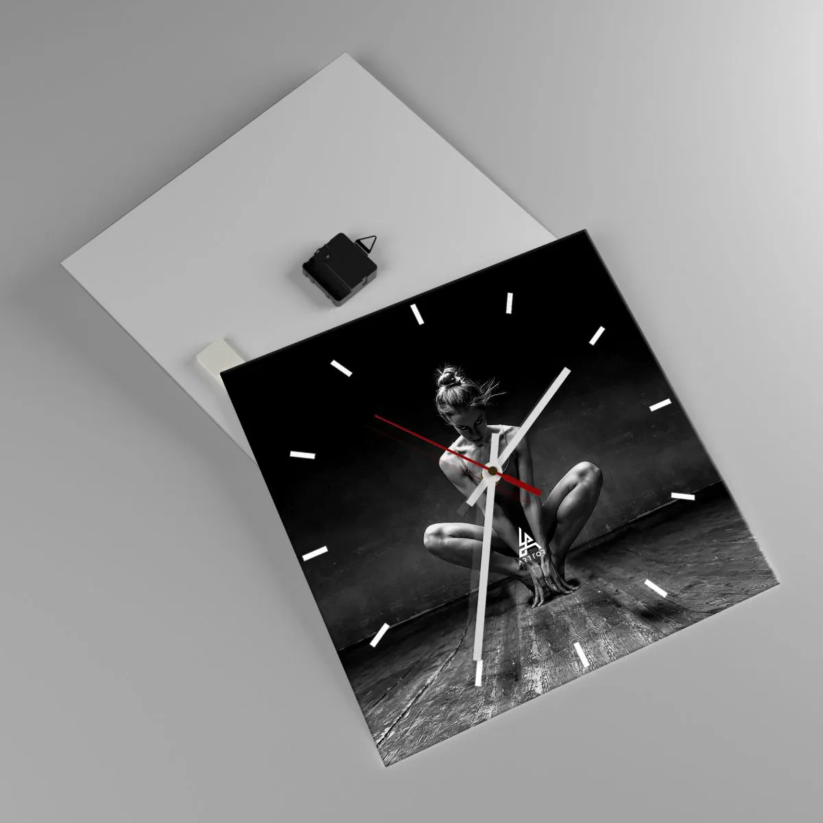 Horloge murale - Pendule murale - Concentration de l'énergie de la danse - 40x40 cm