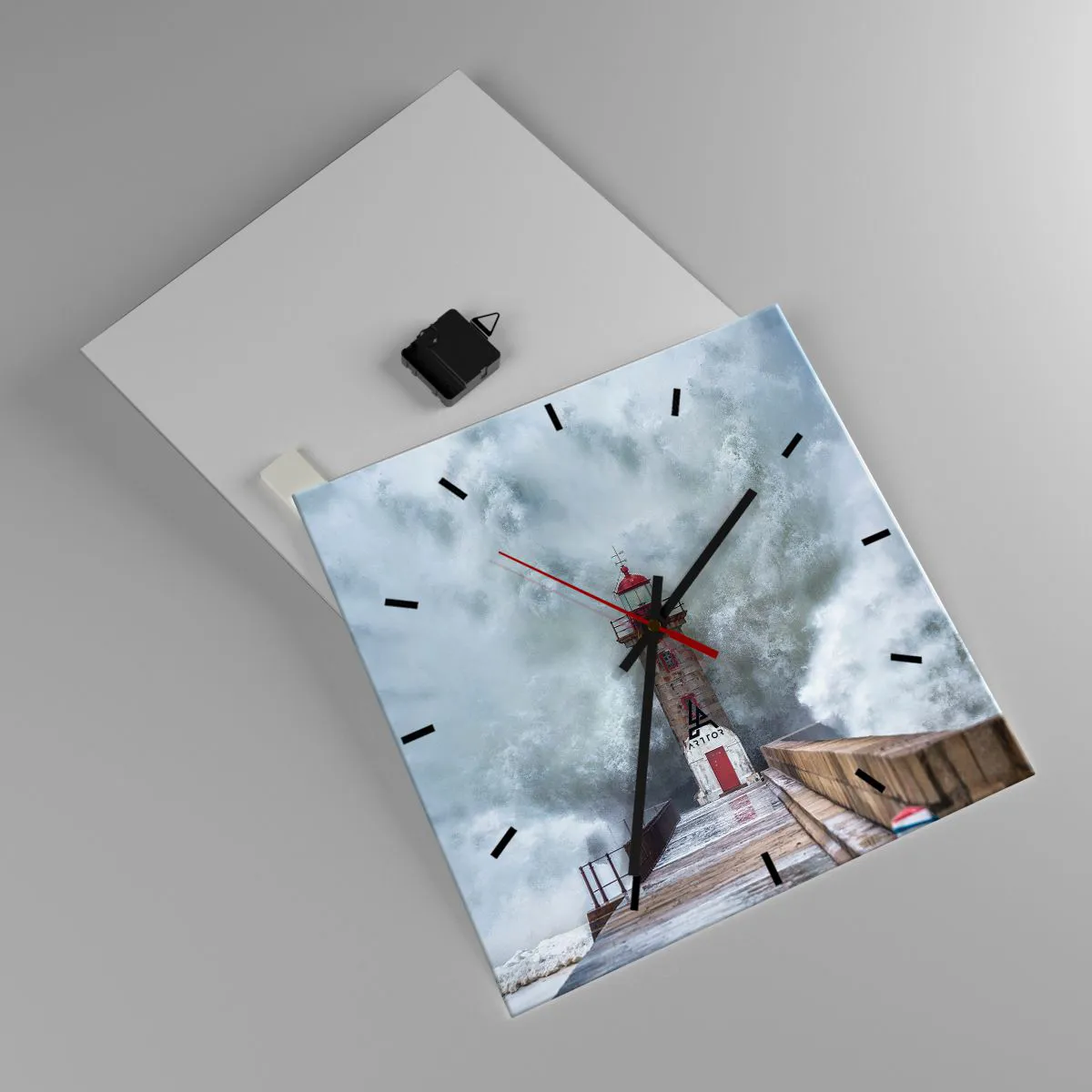 Wandklok - Klok - Het gebrul van het water, het geluid zal blazen - 40x40 cm