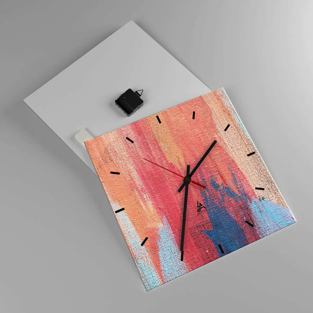 Orologio da parete - Orologio in Vetro - Colando con l'arcobaleno - 40x40 cm