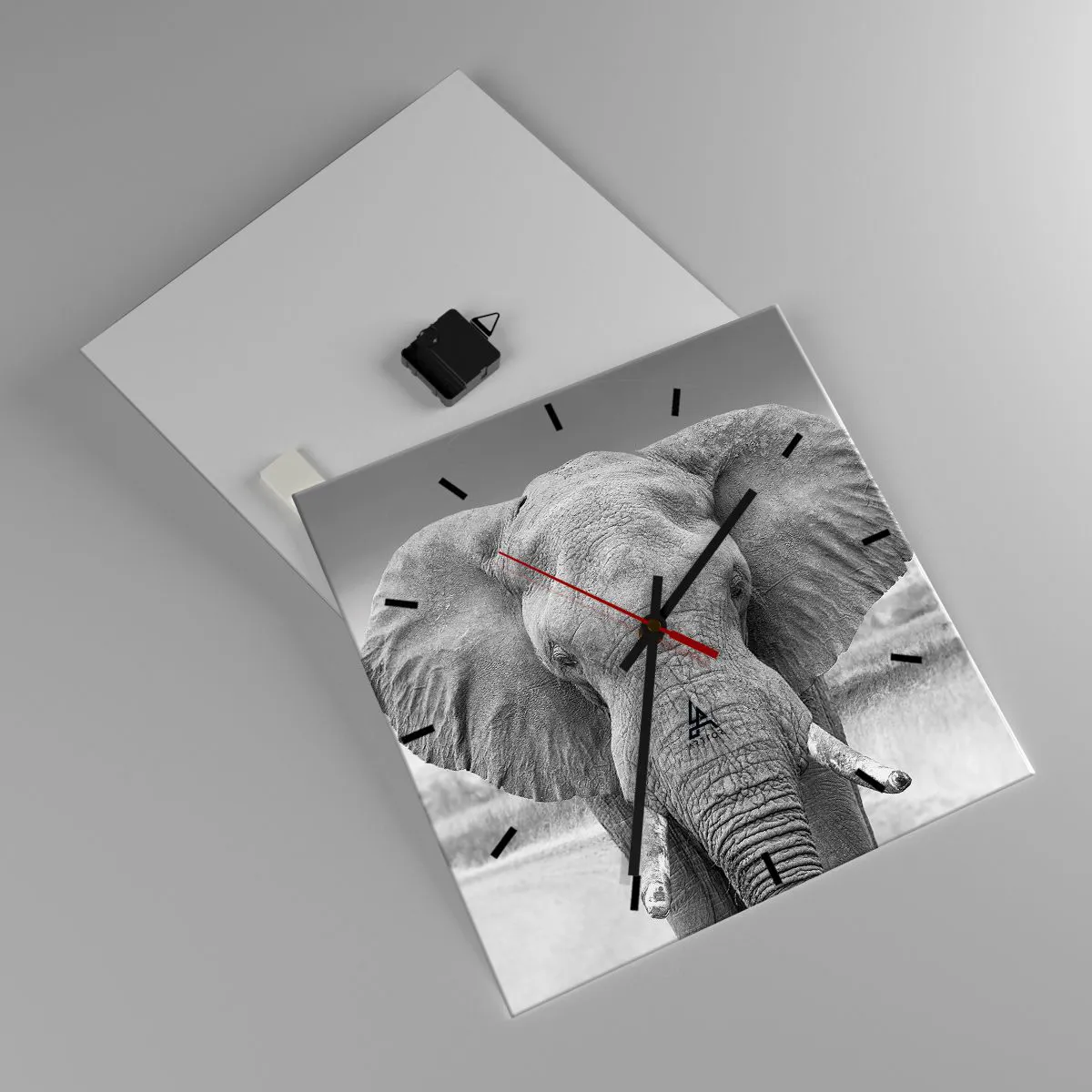 Ceas de perete - Ceas pe sticlă - Bun venit în lumea mea - 40x40 cm