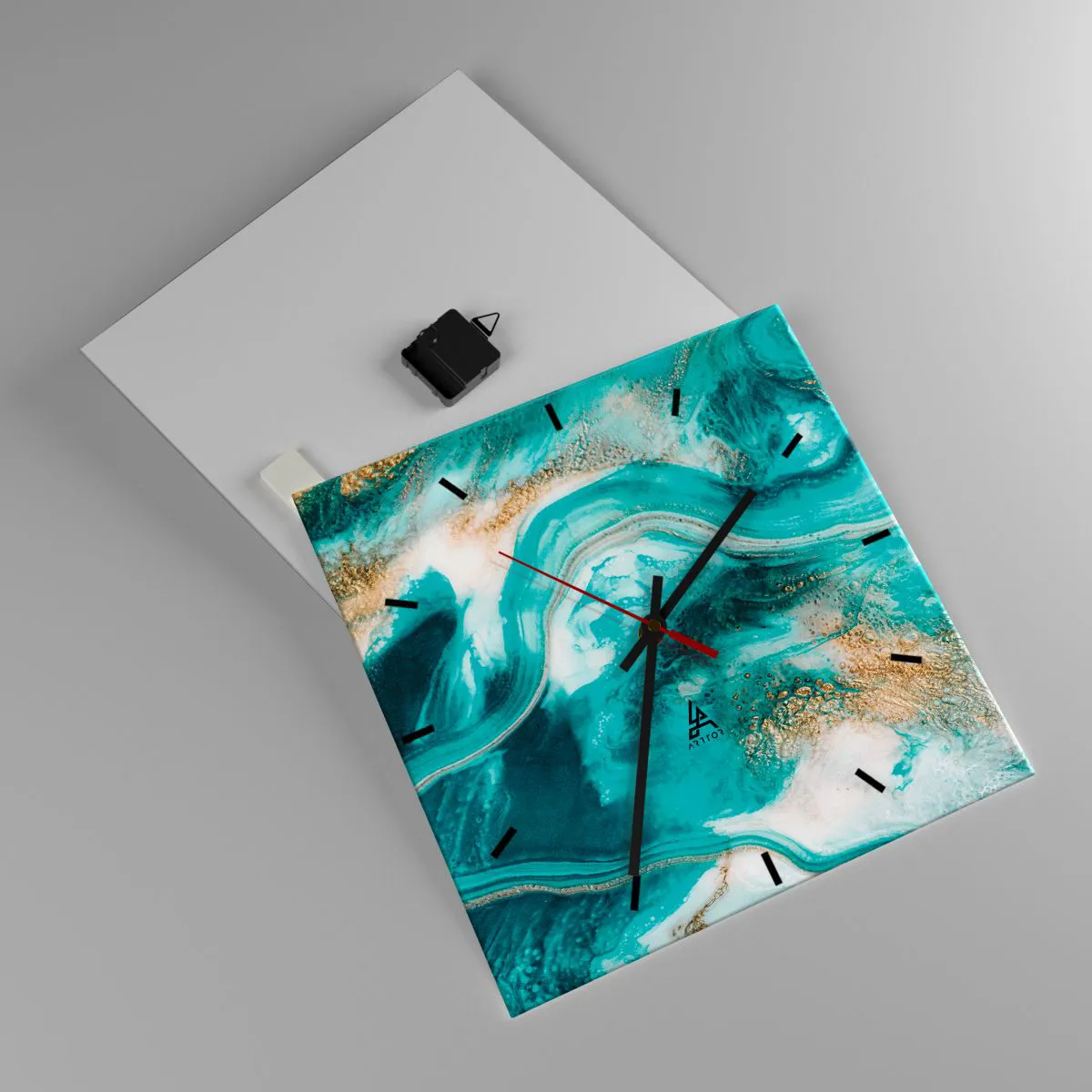 Zegar ścienny - Rzeka złota - 40x40 cm