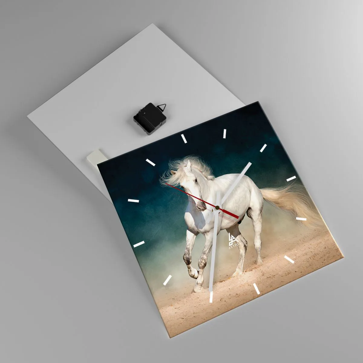 Wanduhr - Glasuhr - Freiheit in ihrem reinen Zustand - 40x40 cm