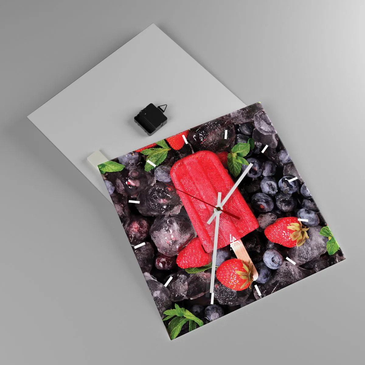 Ceas de perete - Ceas pe sticlă - Umbra unei veri fierbinți - 40x40 cm