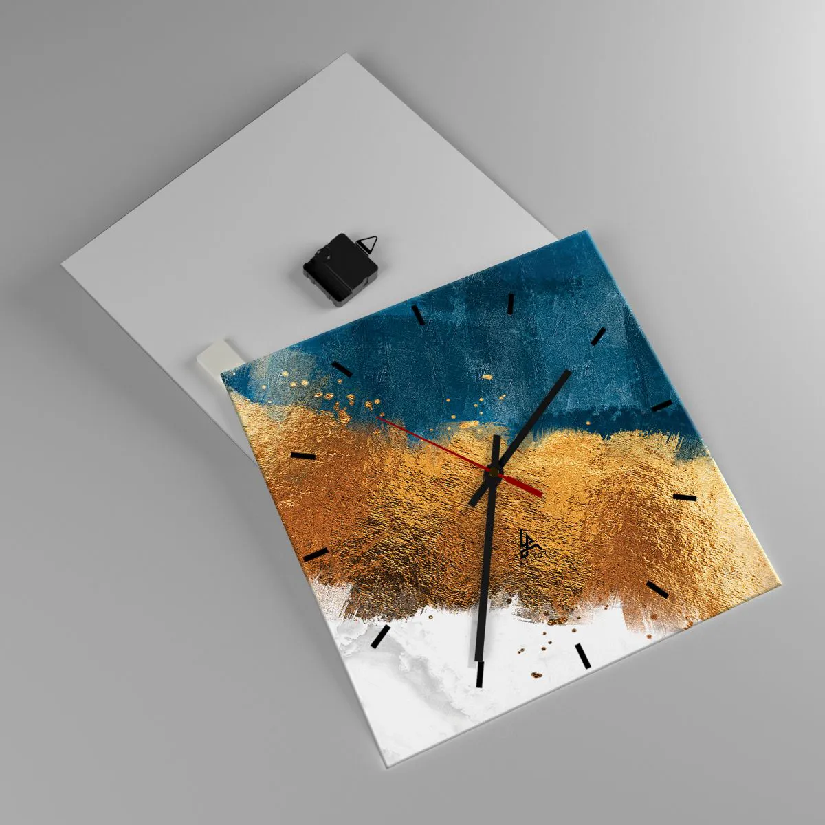 Ceas de perete - Ceas pe sticlă - Culorile verii - 40x40 cm