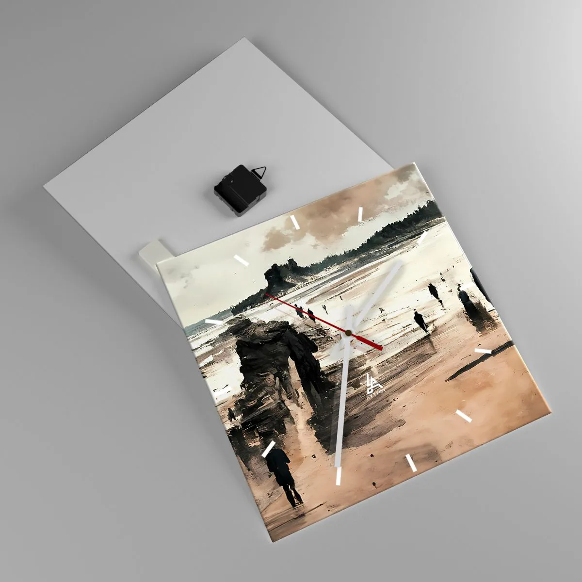 Ceas de perete - Ceas pe sticlă - Reamintiți - 40x40 cm