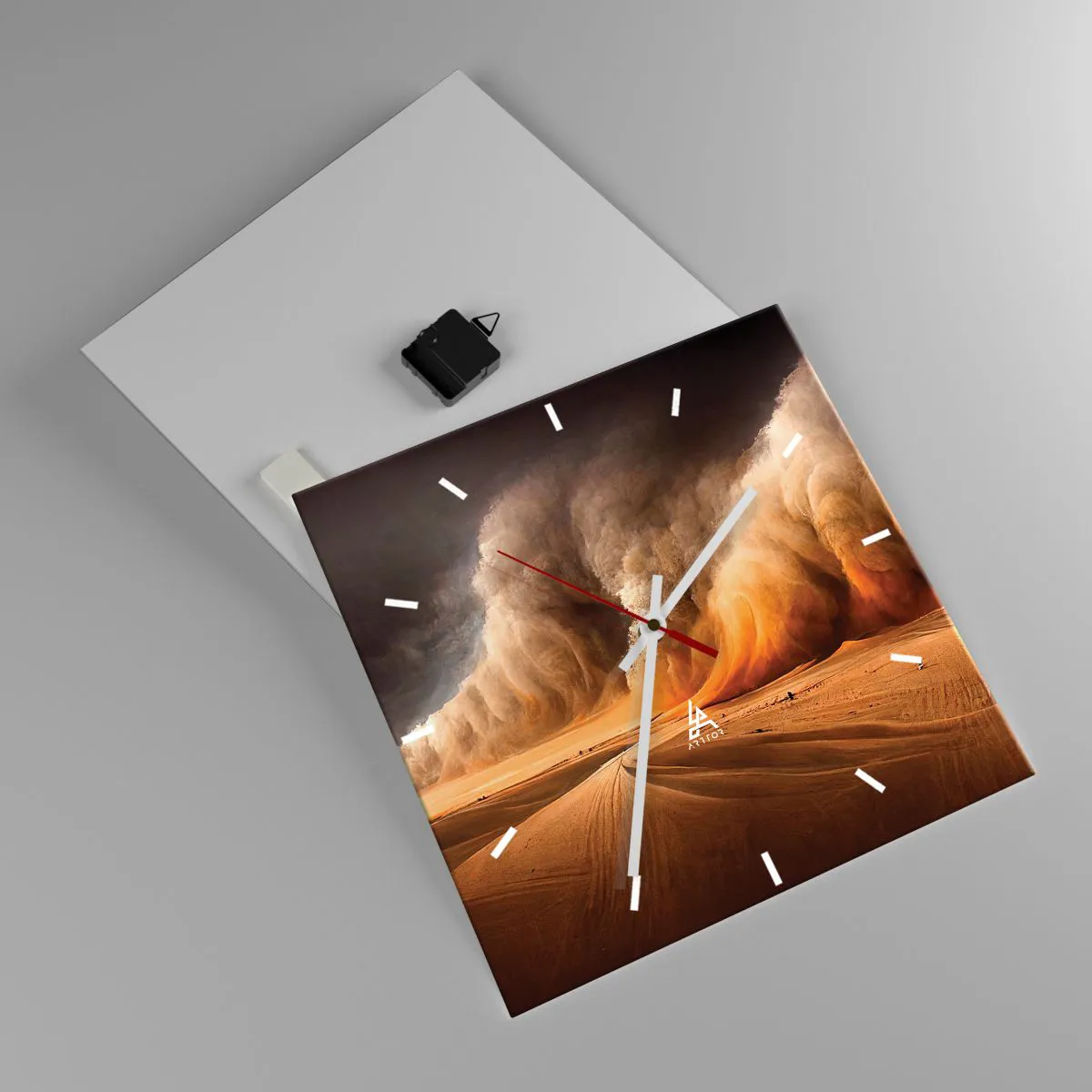 Reloj de pared - Reloj de vidrio - Ira del desierto - 40x40 cm