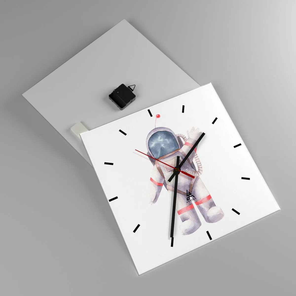 Wanduhr - Glasuhr - Bis dann! - 40x40 cm