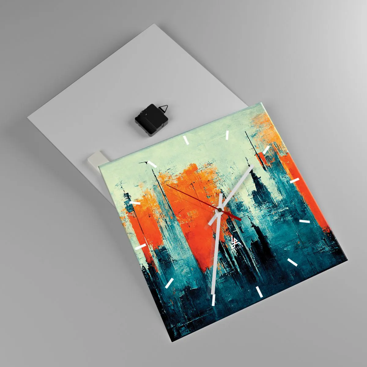 Falióra, Óra - Kortárs tájkép - 40x40 cm